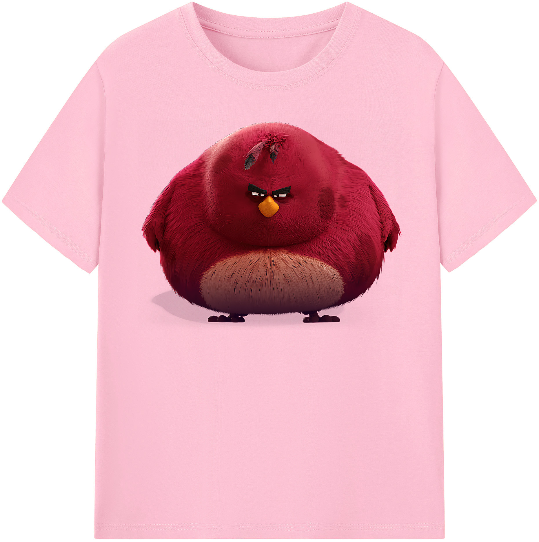 （画像用） Angry Birds アングリーバード 綿100％半袖Tシャツ（フロントプリント）