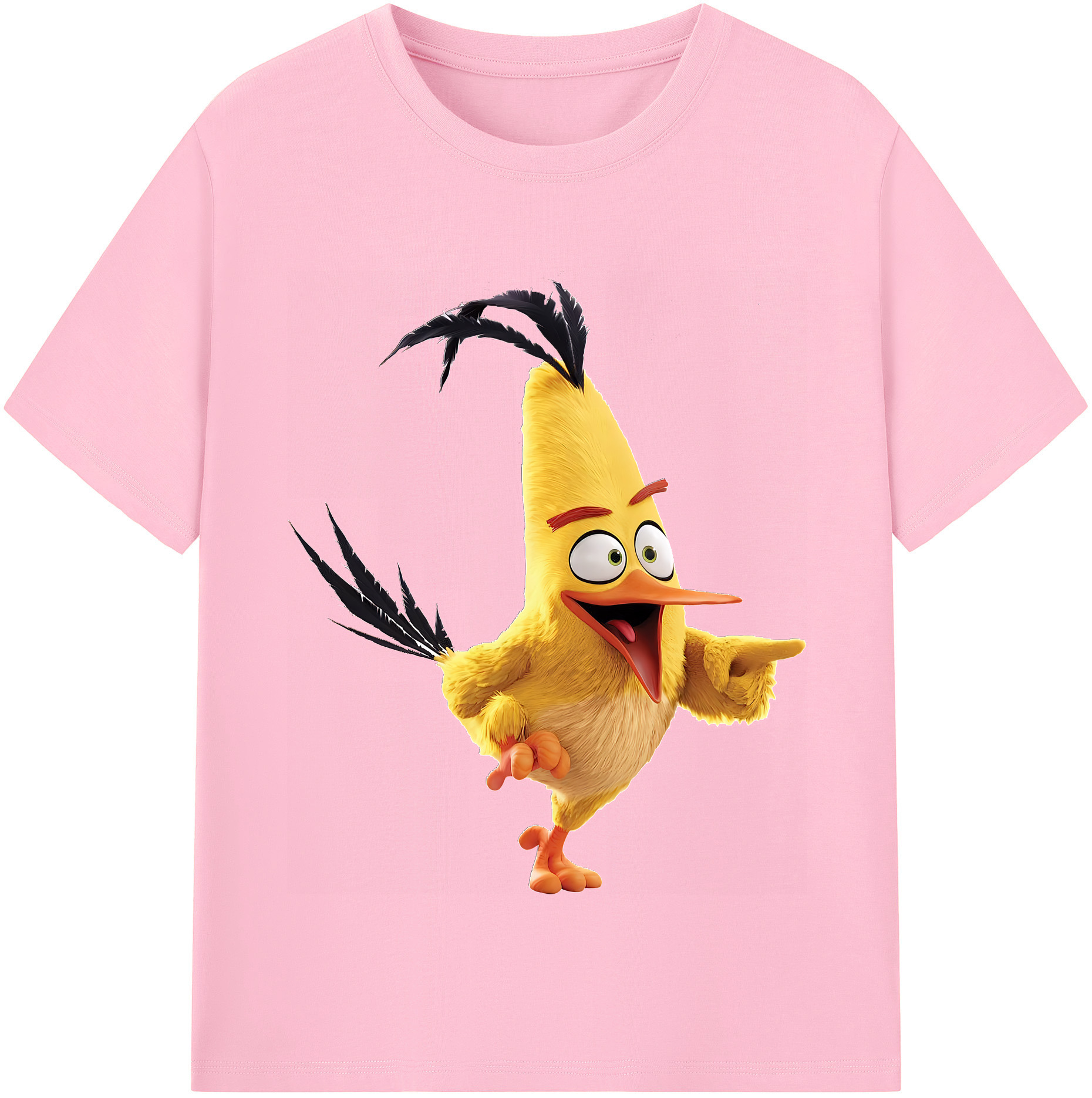 （画像用） Angry Birds アングリーバード 綿100％半袖Tシャツ（フロントプリント）