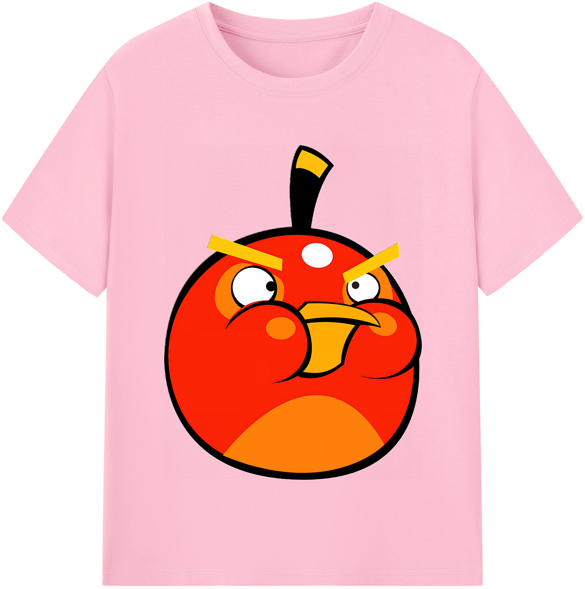 （画像用） Angry Birds アングリーバード 綿100％半袖Tシャツ（フロントプリント）