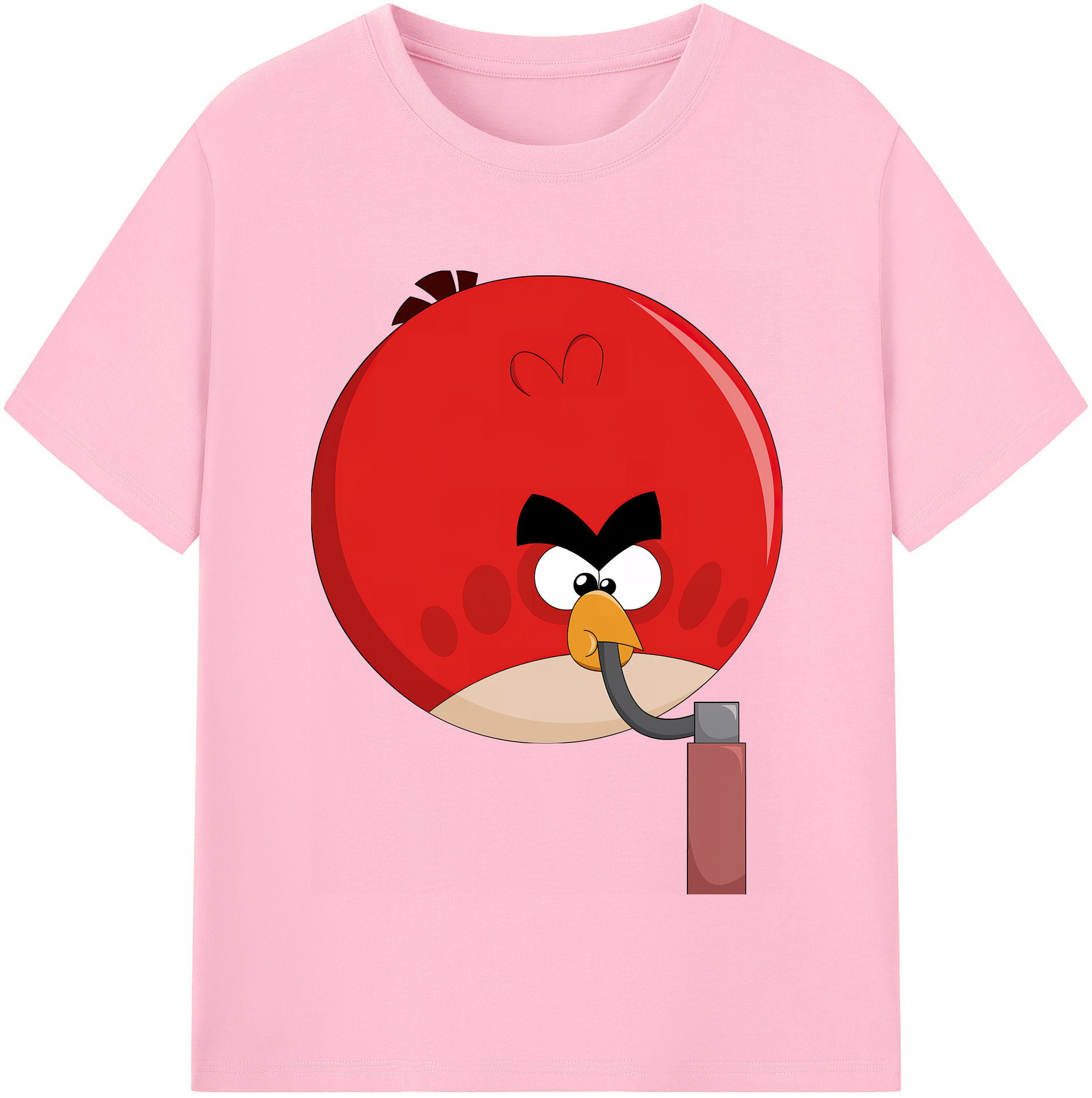 （画像用） Angry Birds アングリーバード 綿100％半袖Tシャツ（フロントプリント）