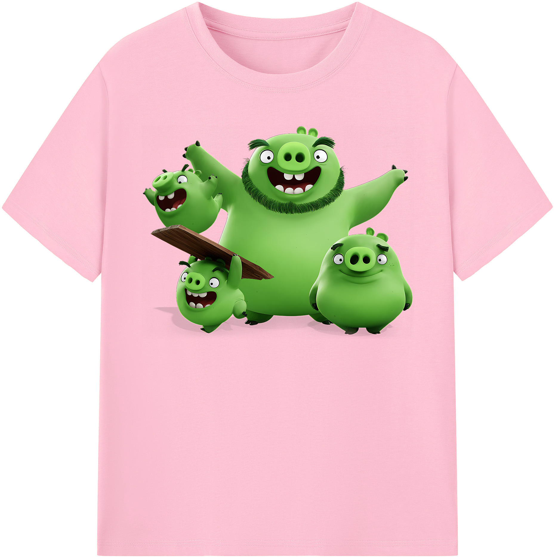 （画像用） Angry Birds アングリーバード 綿100％半袖Tシャツ（フロントプリント）