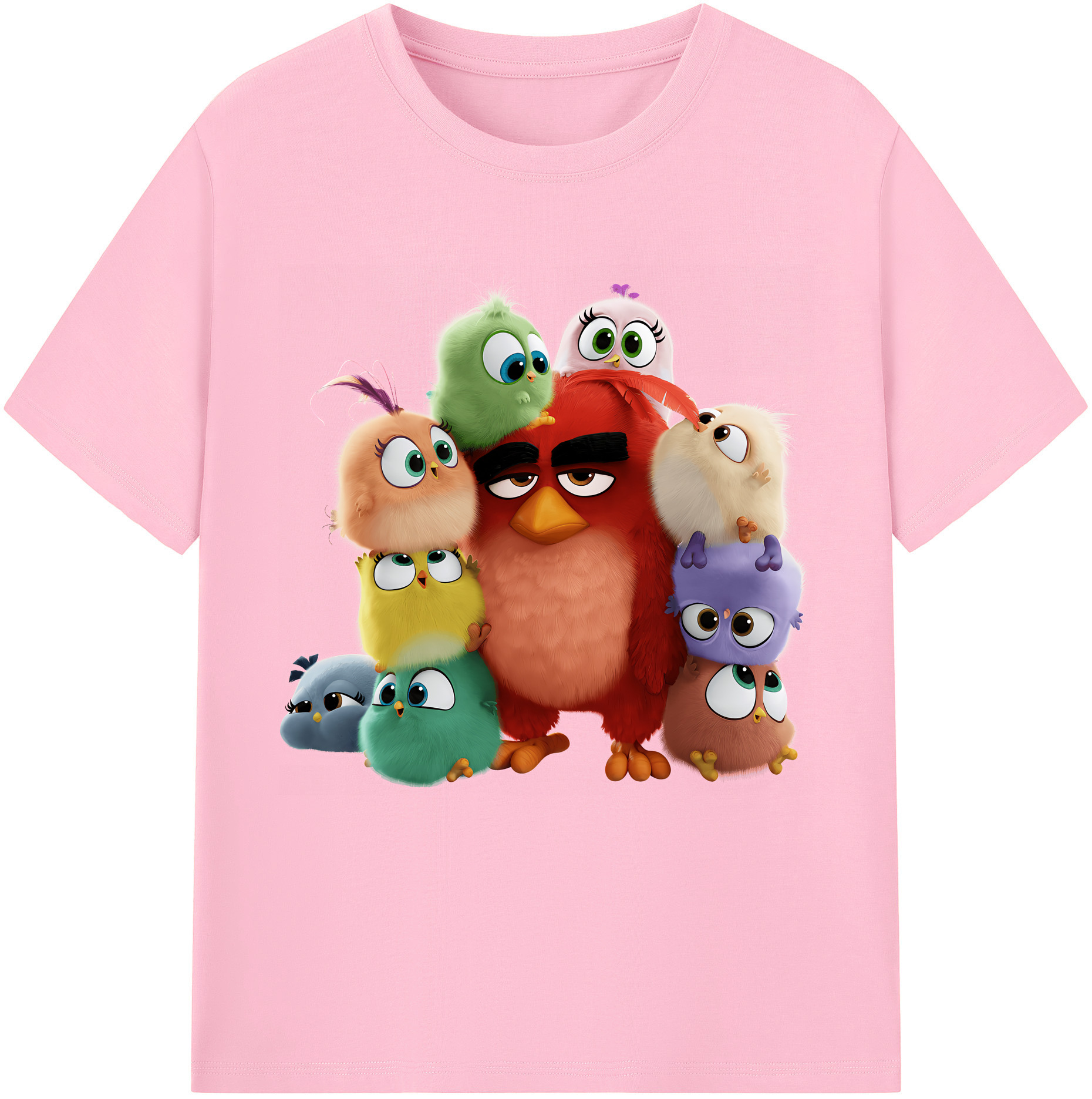 （画像用） Angry Birds アングリーバード 綿100％半袖Tシャツ（フロントプリント）