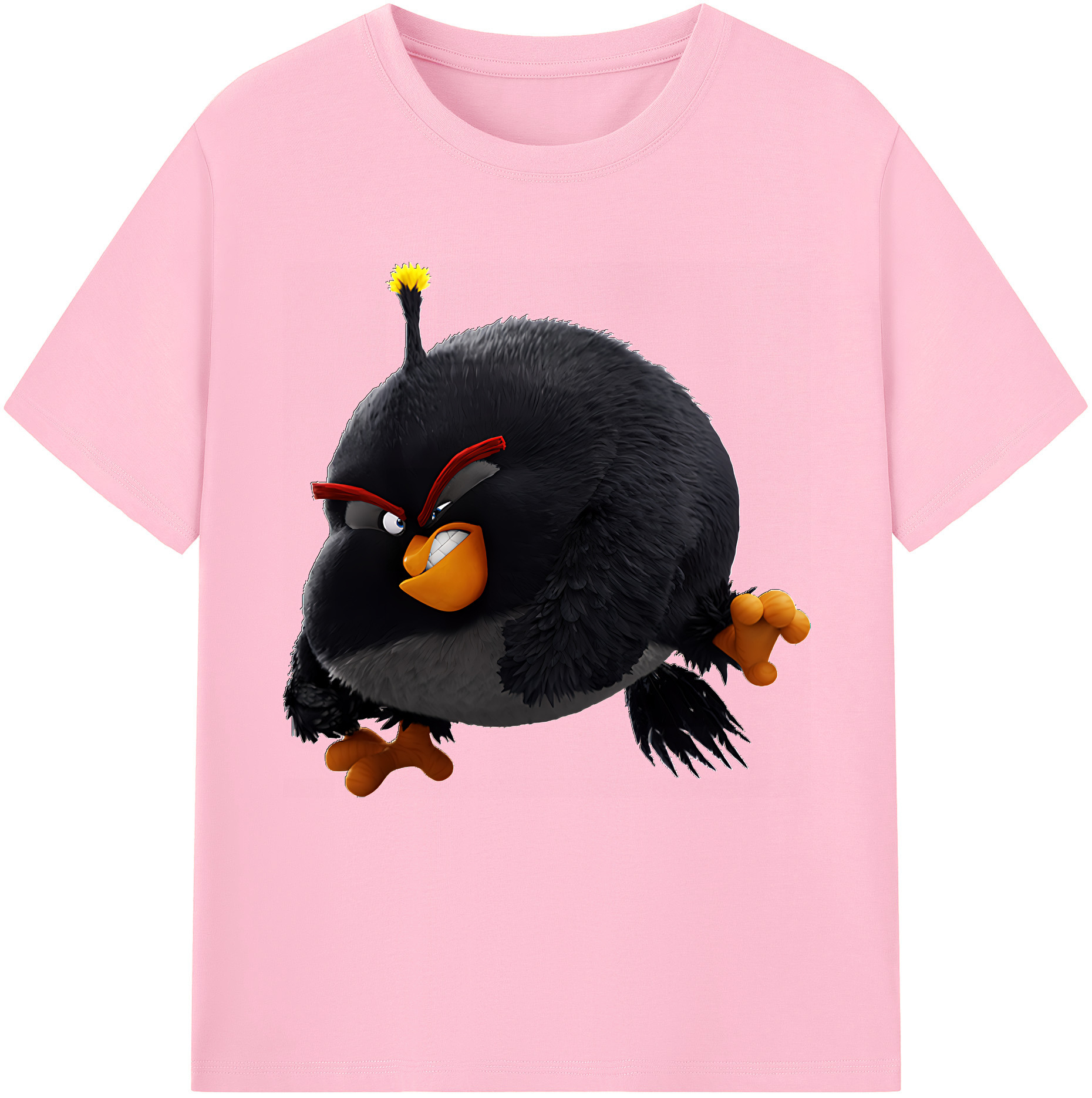 （画像用） Angry Birds アングリーバード 綿100％半袖Tシャツ（フロントプリント）