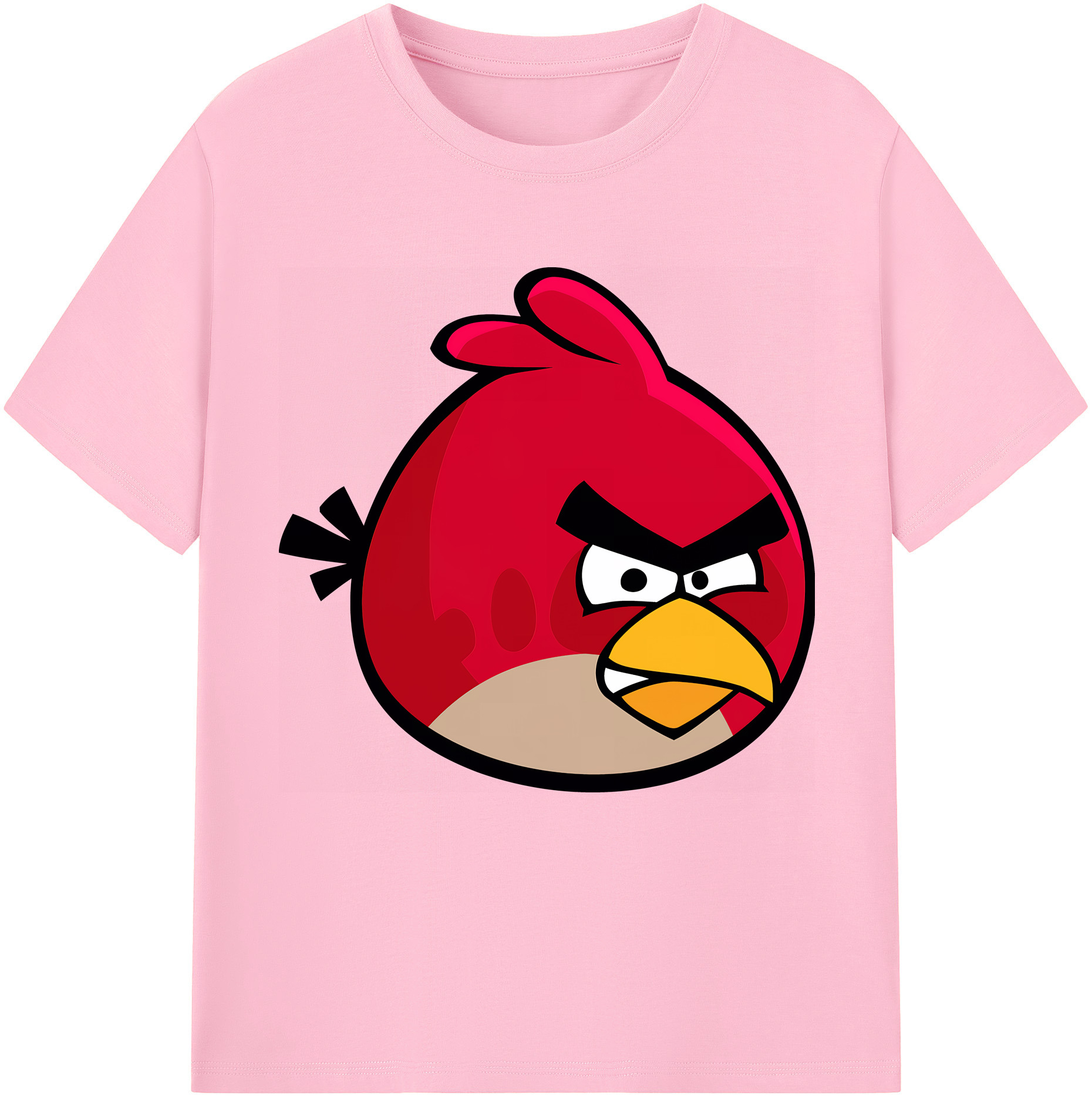 （画像用） Angry Birds アングリーバード 綿100％半袖Tシャツ（フロントプリント）