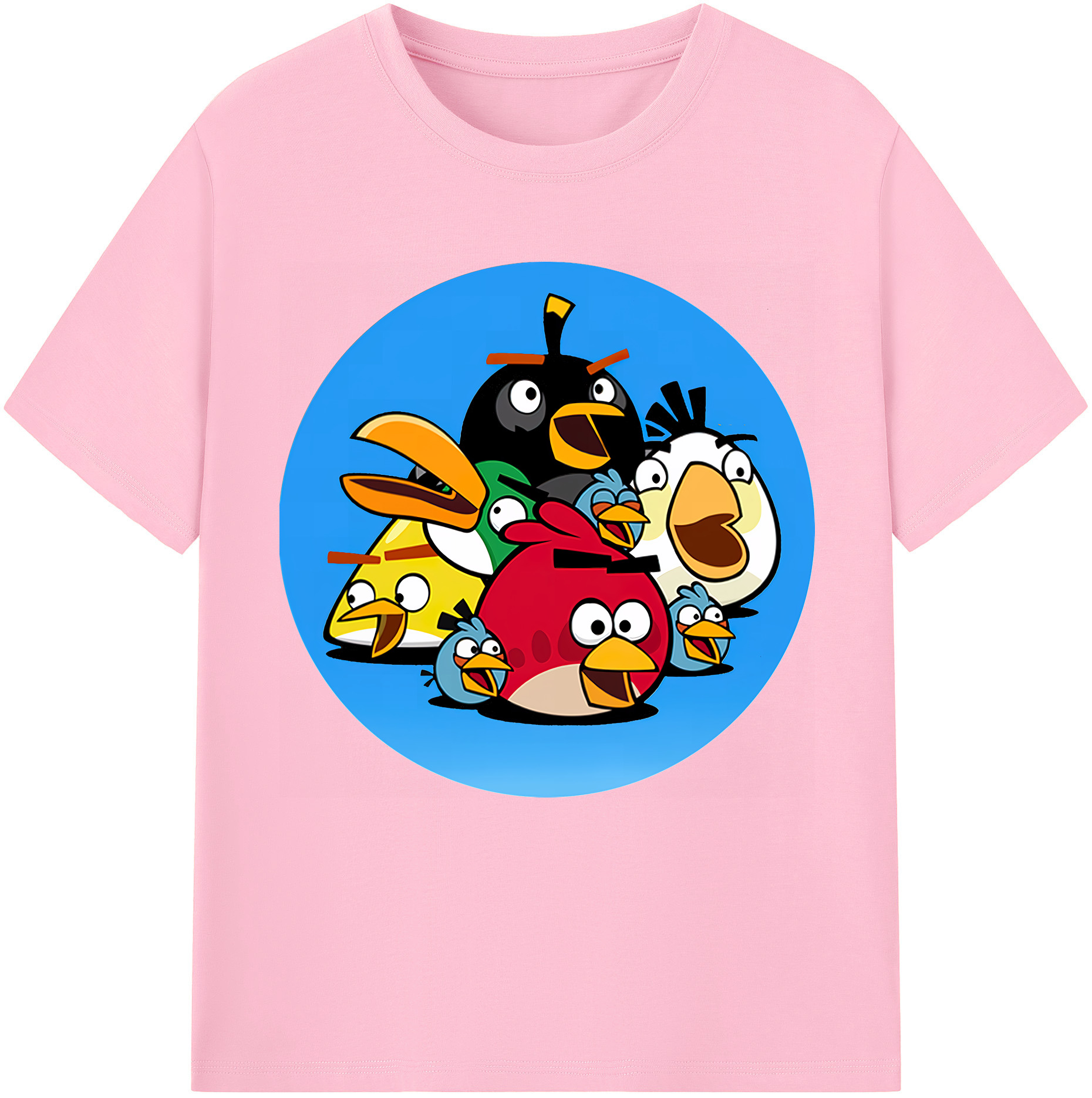 （画像用） Angry Birds アングリーバード 綿100％半袖Tシャツ（フロントプリント）