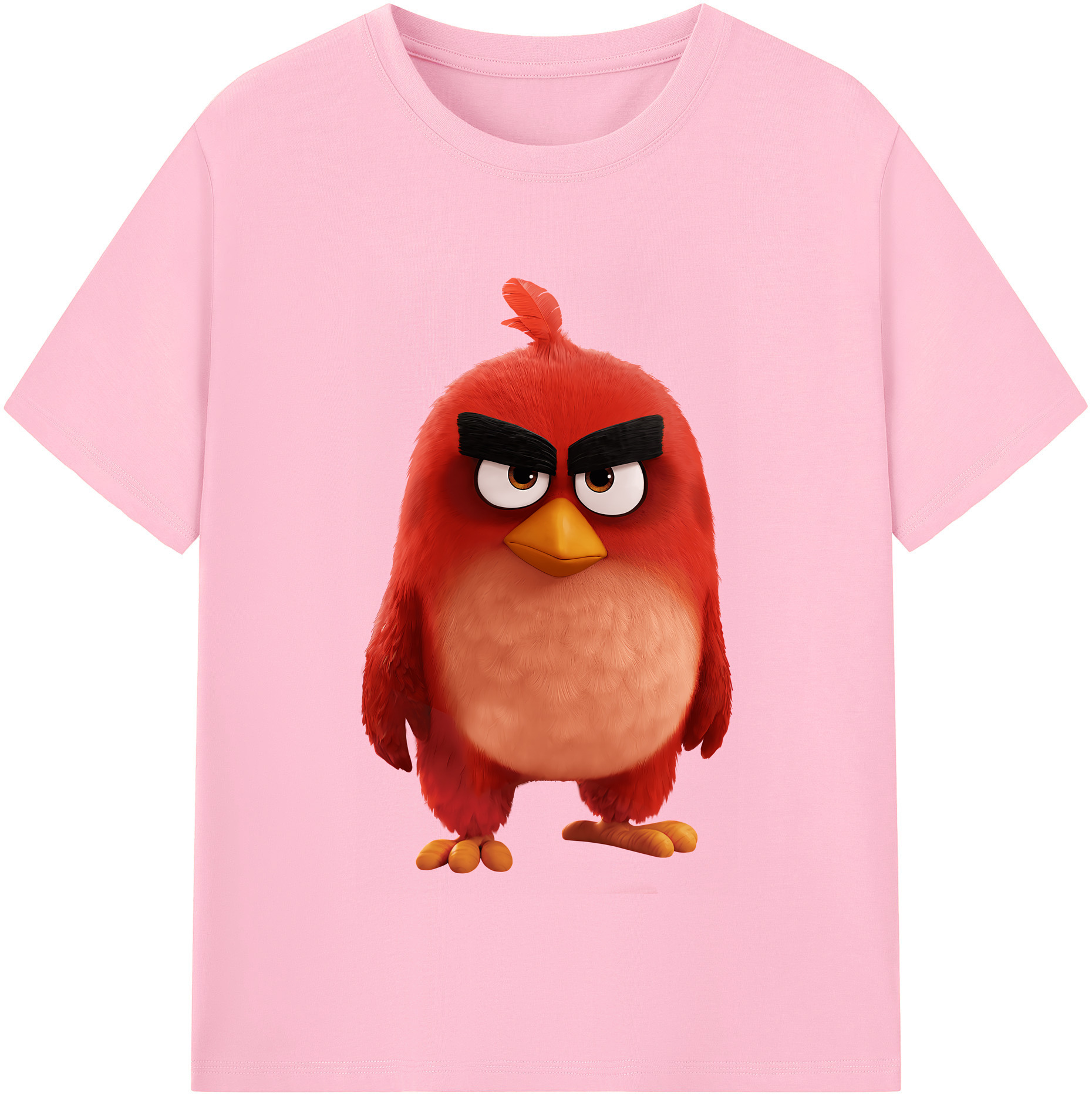 （画像用） Angry Birds アングリーバード 綿100％半袖Tシャツ（フロントプリント）
