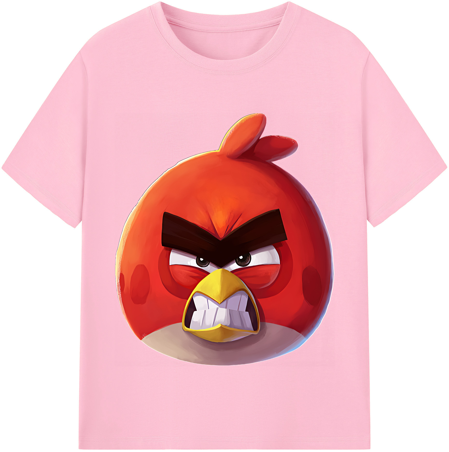 （画像用） Angry Birds アングリーバード 綿100％半袖Tシャツ（フロントプリント）