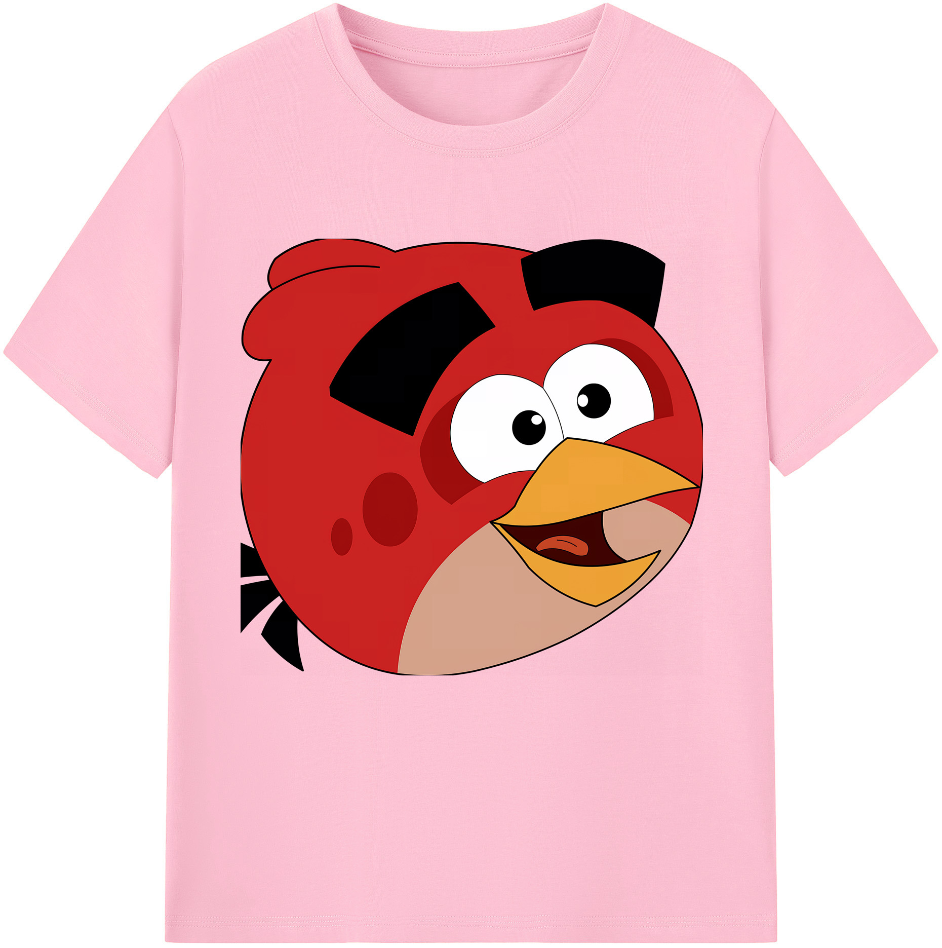 （画像用） Angry Birds アングリーバード 綿100％半袖Tシャツ（フロントプリント）