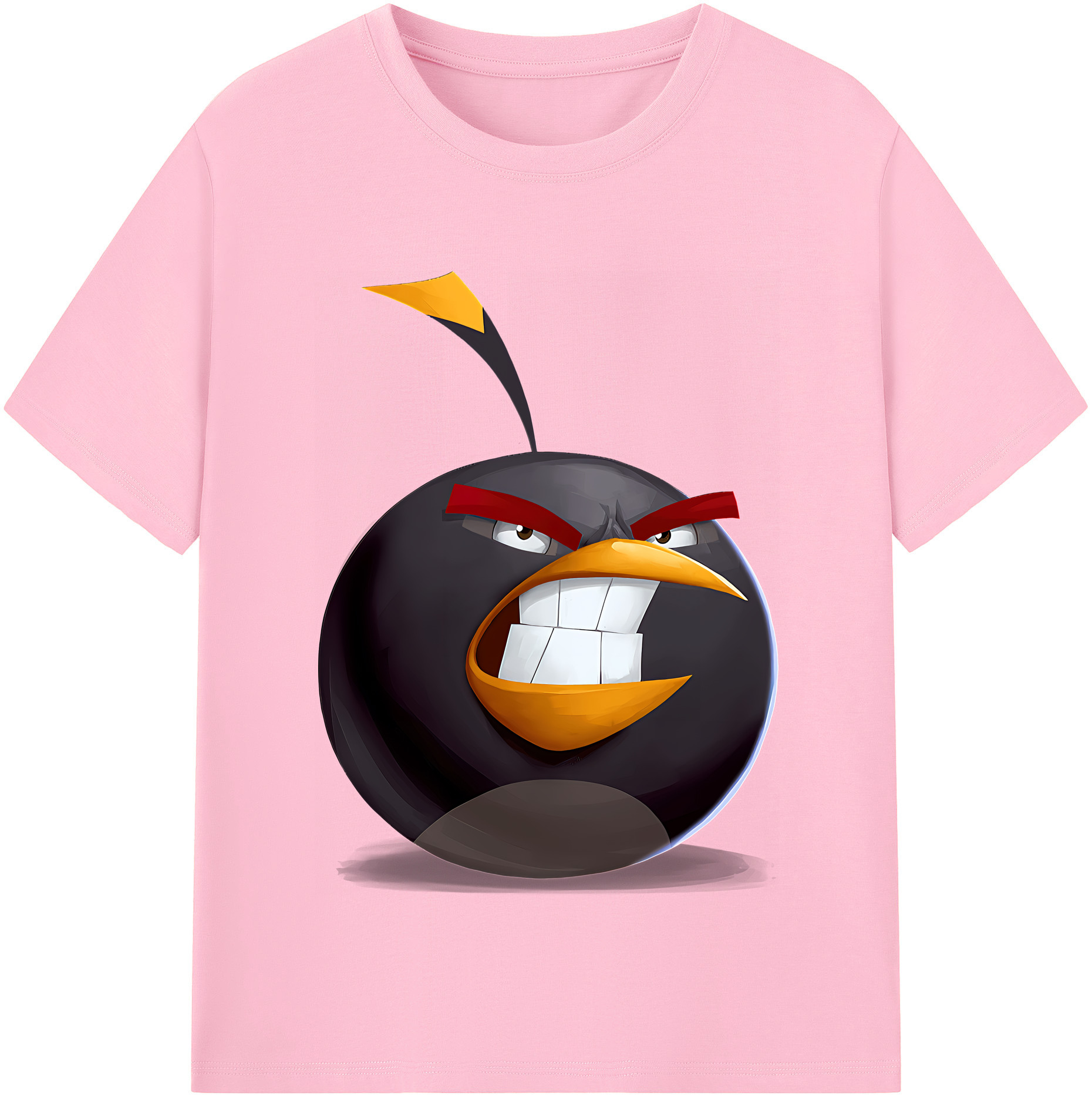 （画像用） Angry Birds アングリーバード 綿100％半袖Tシャツ（フロントプリント）
