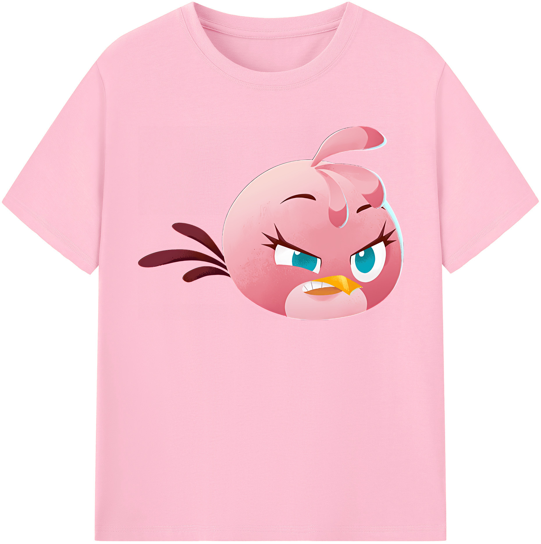 （画像用） Angry Birds アングリーバード 綿100％半袖Tシャツ（フロントプリント）