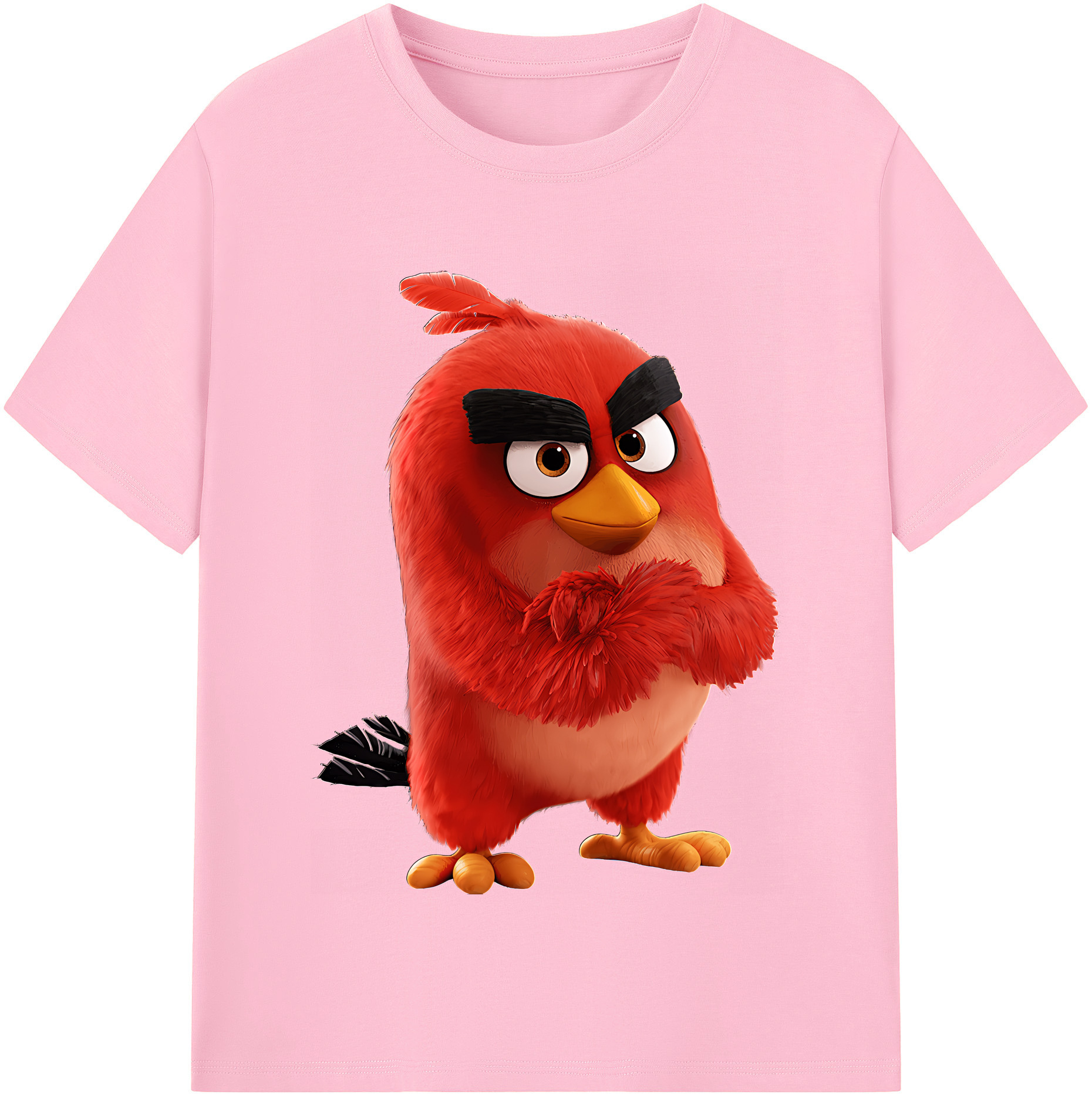 （画像用） Angry Birds アングリーバード 綿100％半袖Tシャツ（フロントプリント）