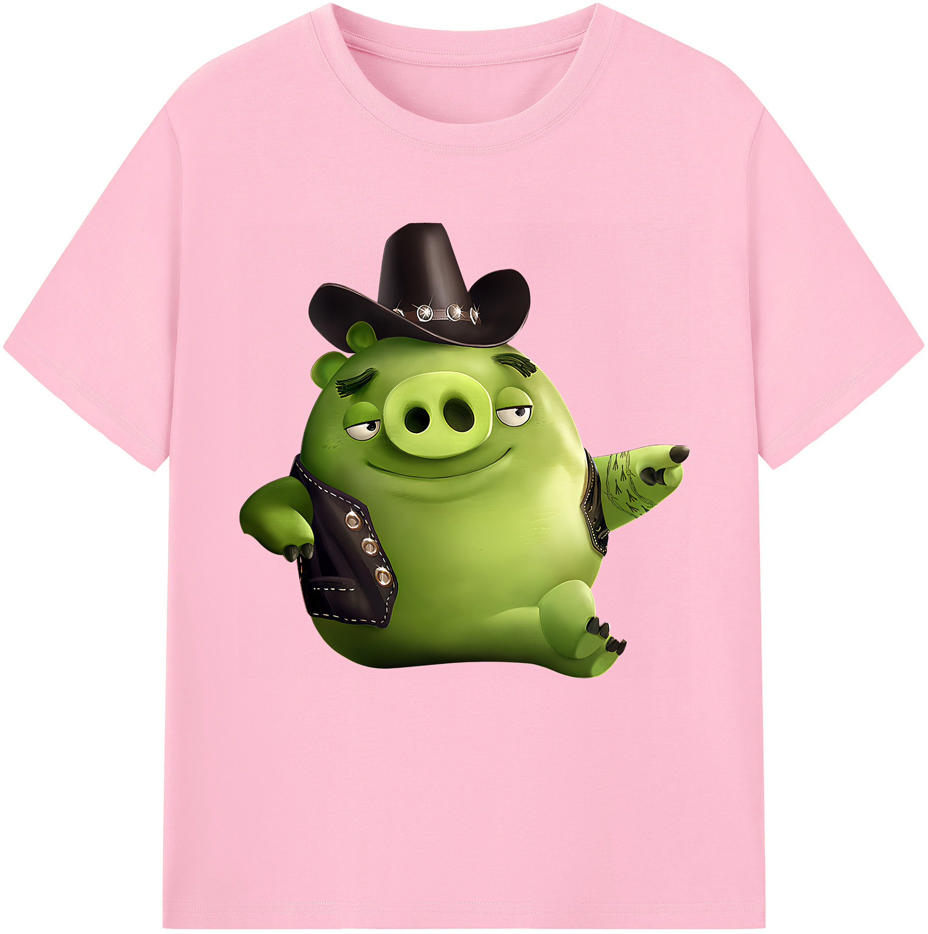 （画像用） Angry Birds アングリーバード 綿100％半袖Tシャツ（フロントプリント）