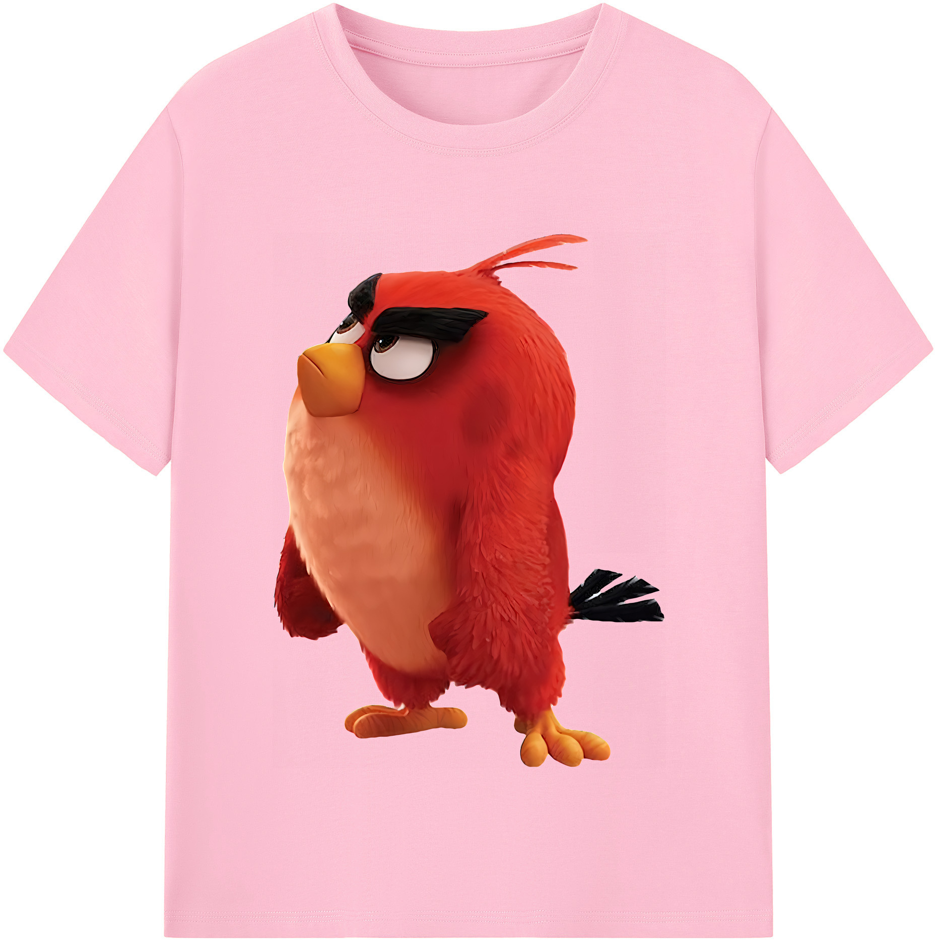 （画像用） Angry Birds アングリーバード 綿100％半袖Tシャツ（フロントプリント）