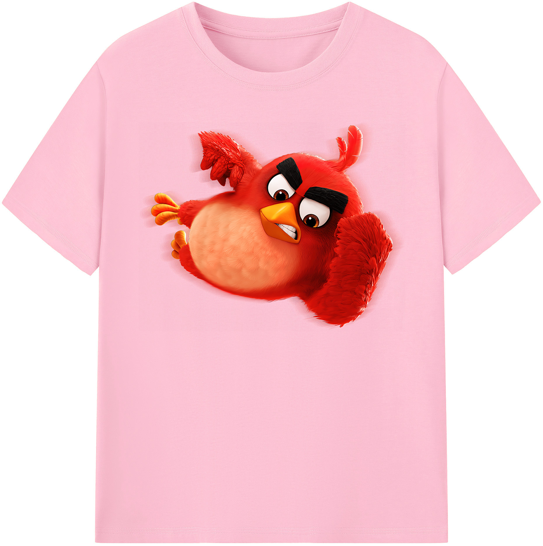 （画像用） Angry Birds アングリーバード 綿100％半袖Tシャツ（フロントプリント）