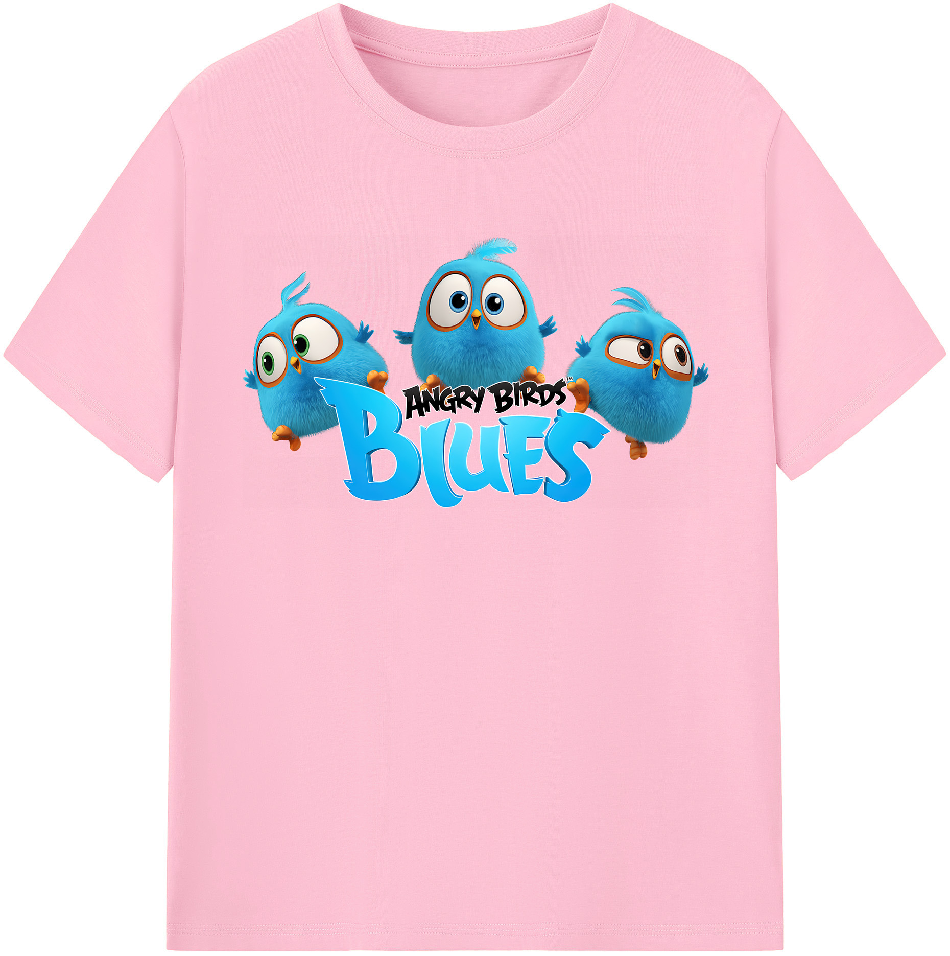 （画像用） Angry Birds アングリーバード 綿100％半袖Tシャツ（フロントプリント）