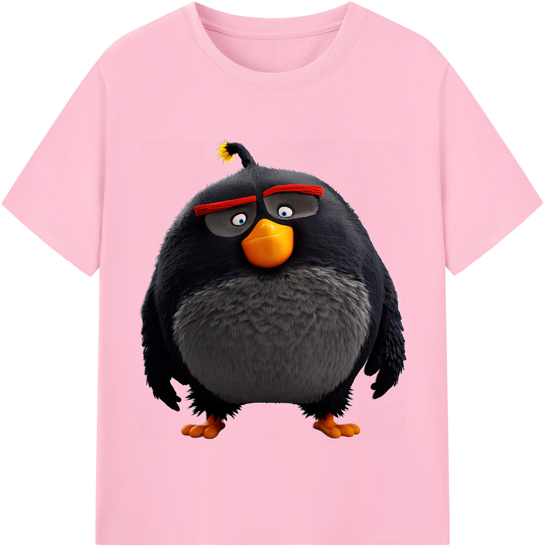 （画像用） Angry Birds アングリーバード 綿100％半袖Tシャツ（フロントプリント）