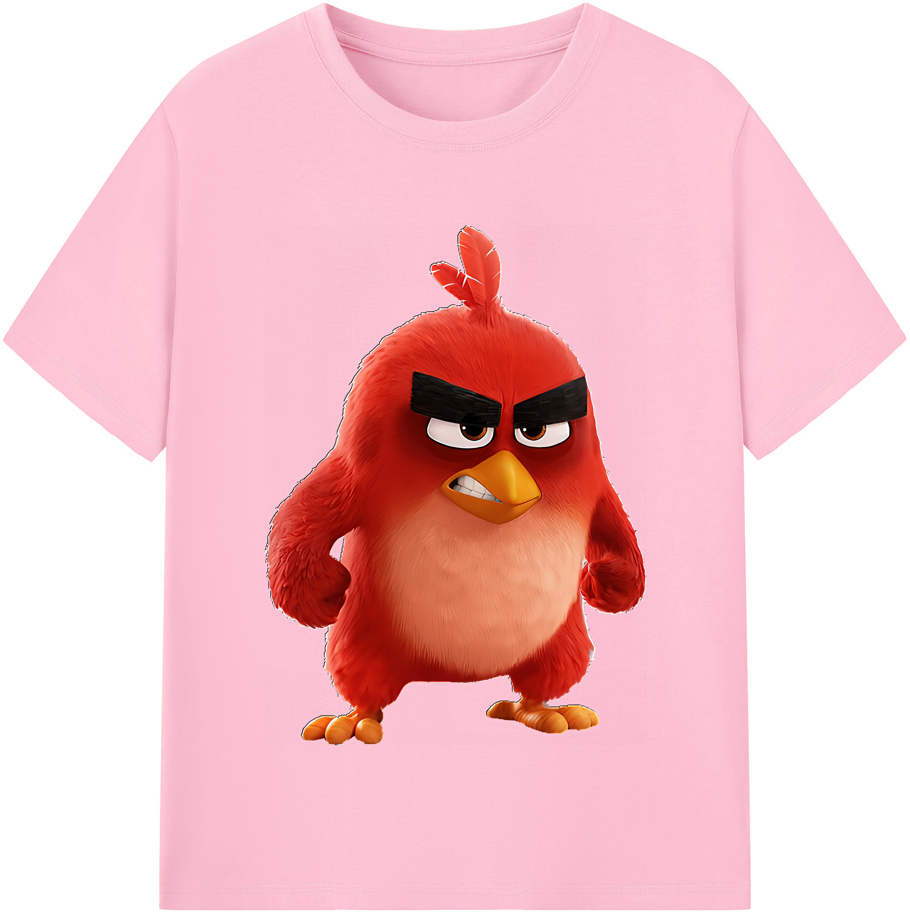 （画像用） Angry Birds アングリーバード 綿100％半袖Tシャツ（フロントプリント）