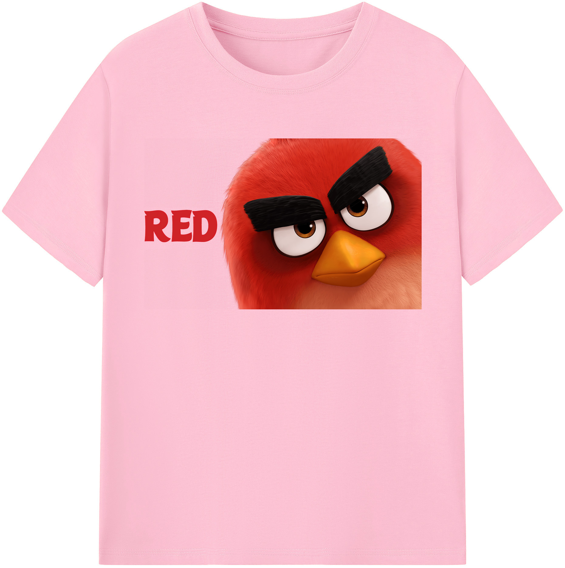 （画像用） Angry Birds アングリーバード 綿100％半袖Tシャツ（フロントプリント）