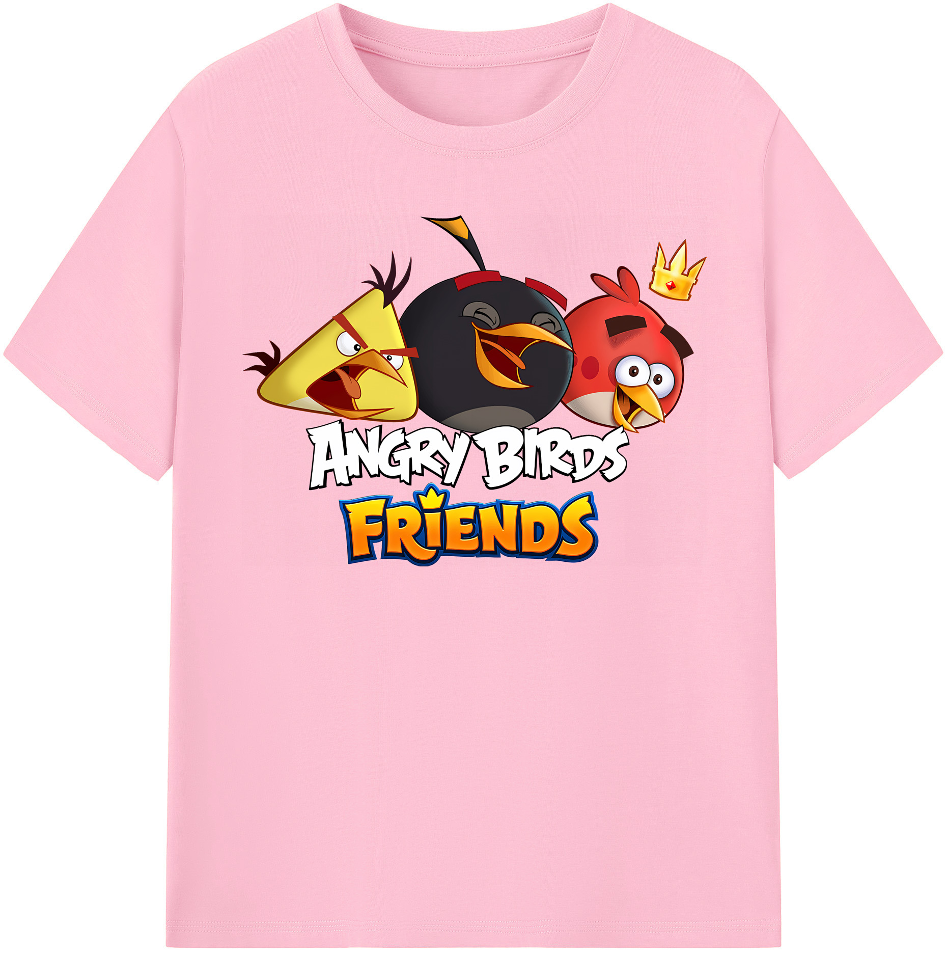 （画像用） Angry Birds アングリーバード 綿100％半袖Tシャツ（フロントプリント）