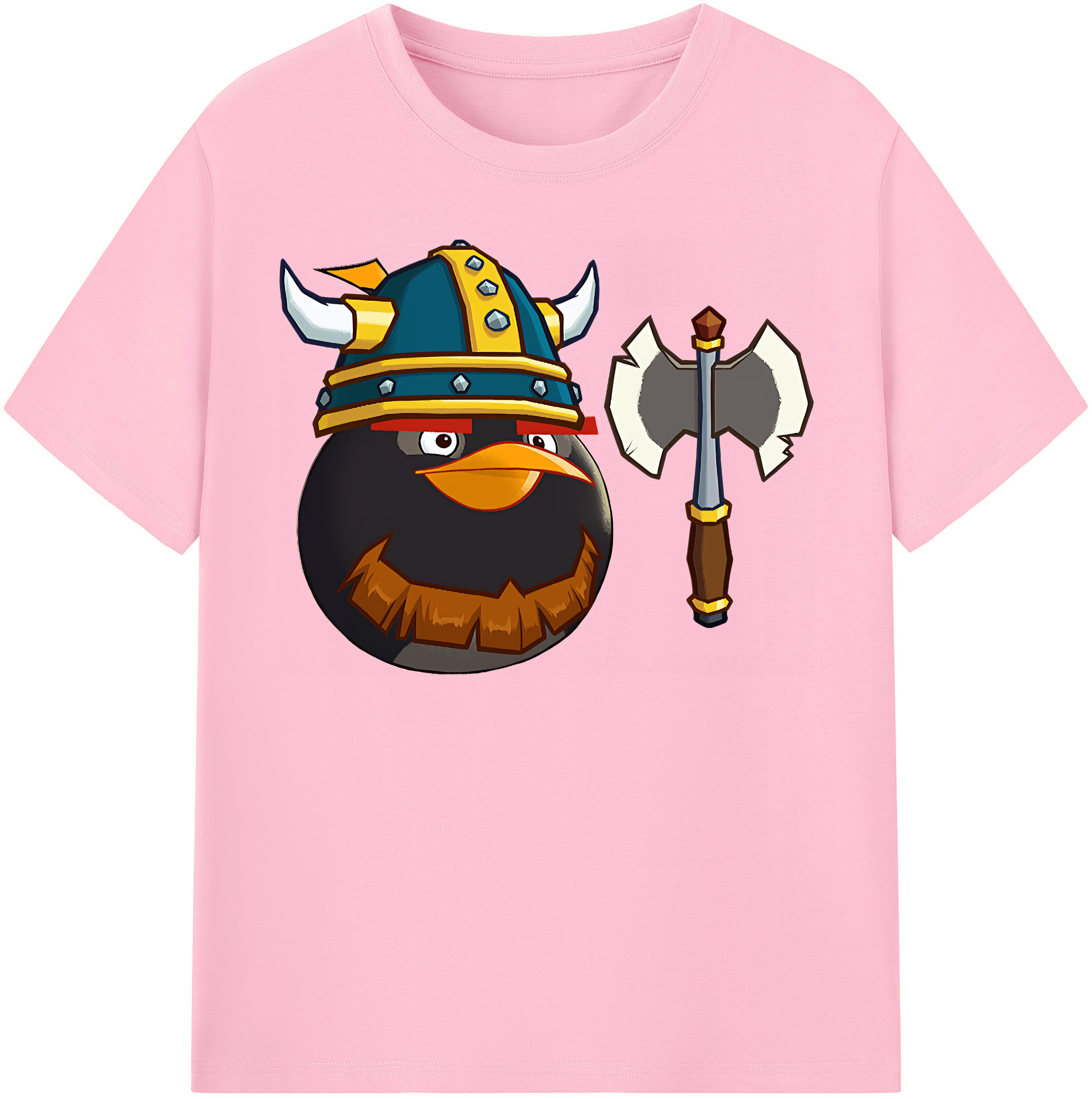 （画像用） Angry Birds アングリーバード 綿100％半袖Tシャツ（フロントプリント）