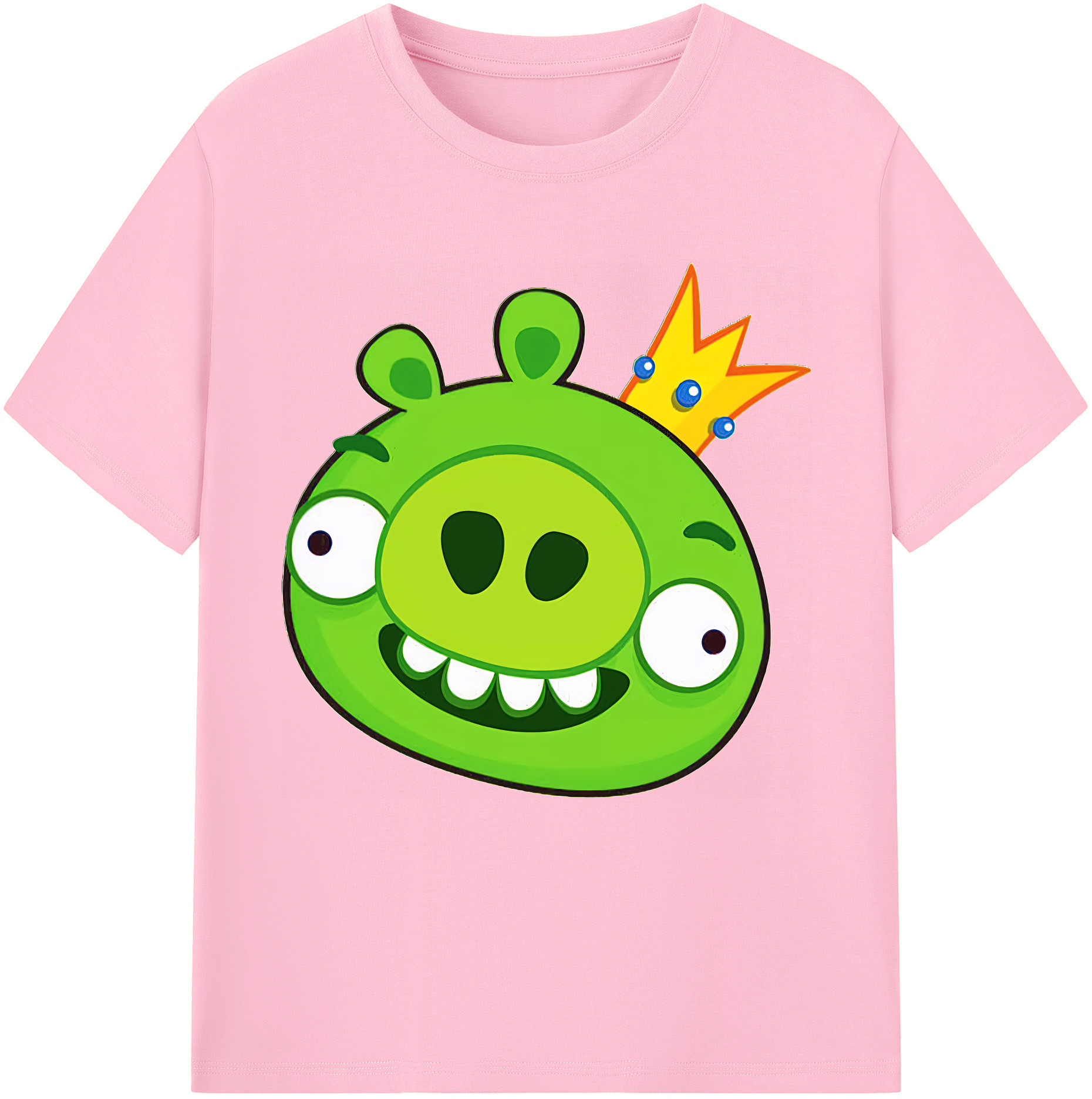 （画像用） Angry Birds アングリーバード 綿100％半袖Tシャツ（フロントプリント）