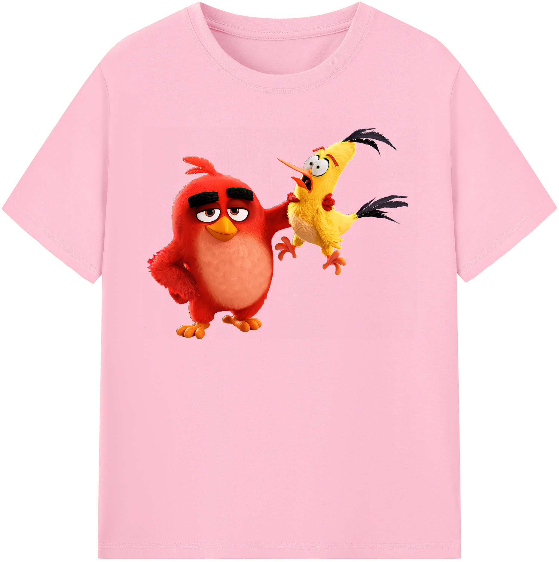 （画像用） Angry Birds アングリーバード 綿100％半袖Tシャツ（フロントプリント）
