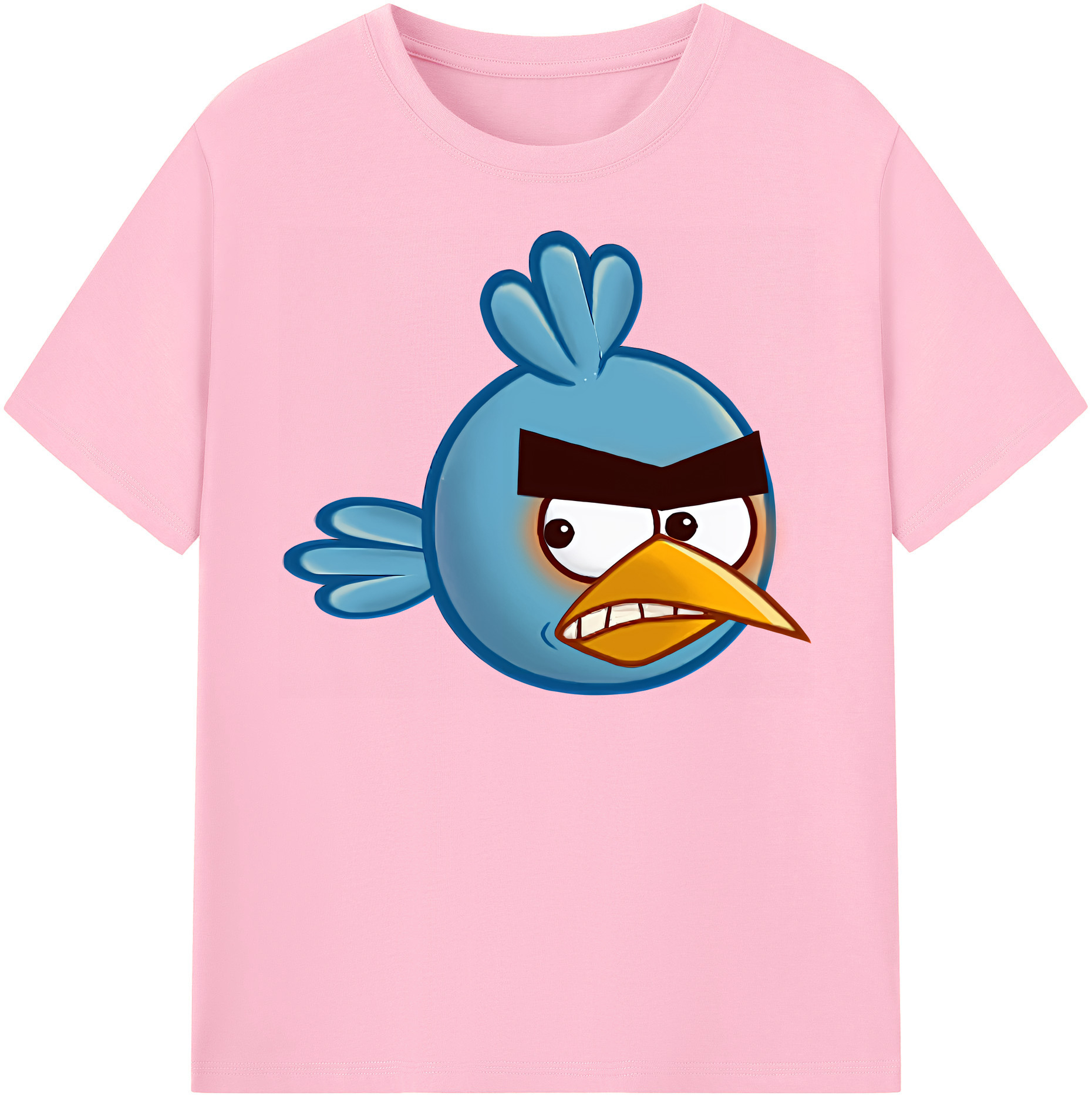 （画像用） Angry Birds アングリーバード 綿100％半袖Tシャツ（フロントプリント）