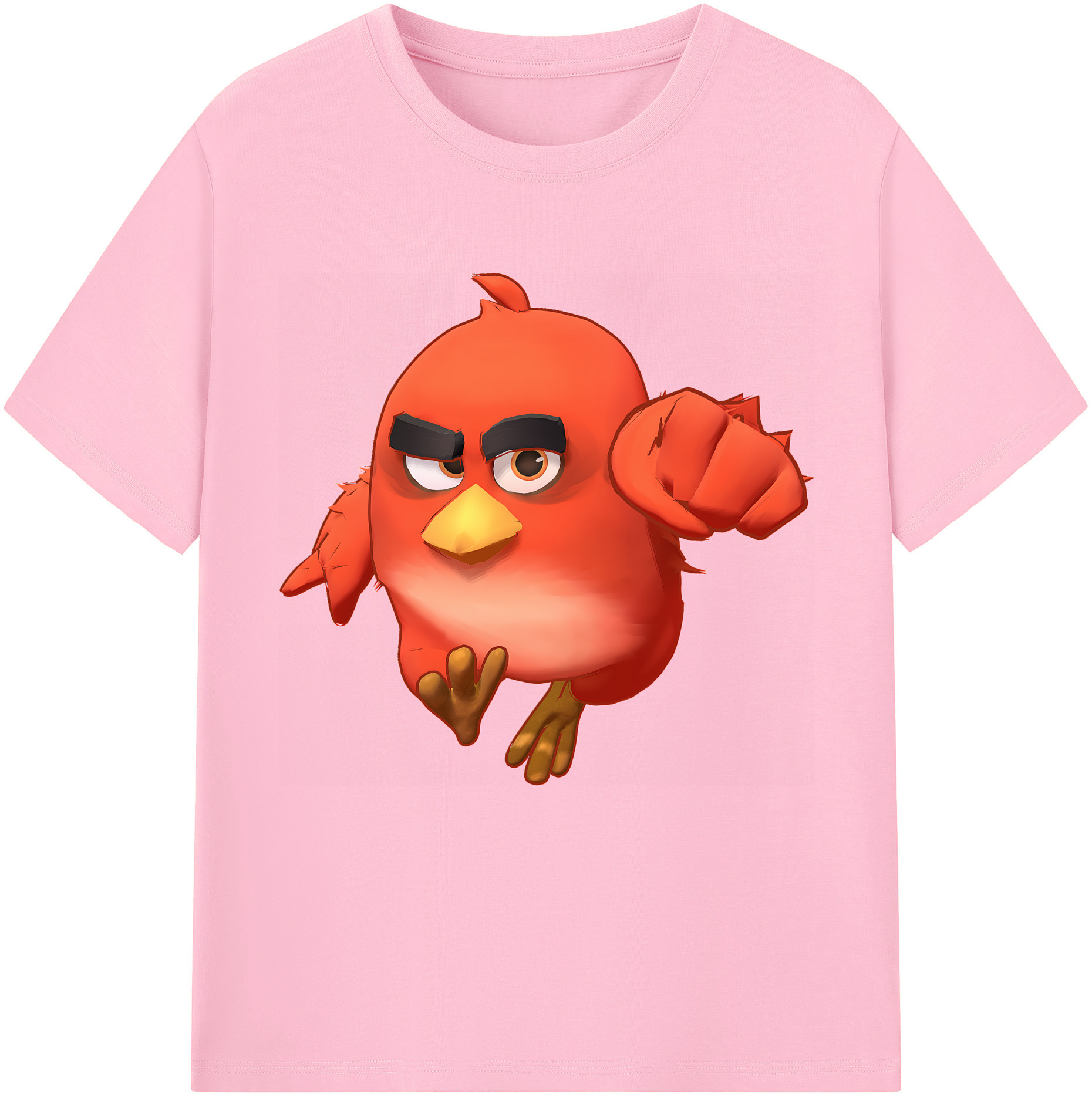 （画像用） Angry Birds アングリーバード 綿100％半袖Tシャツ（フロントプリント）