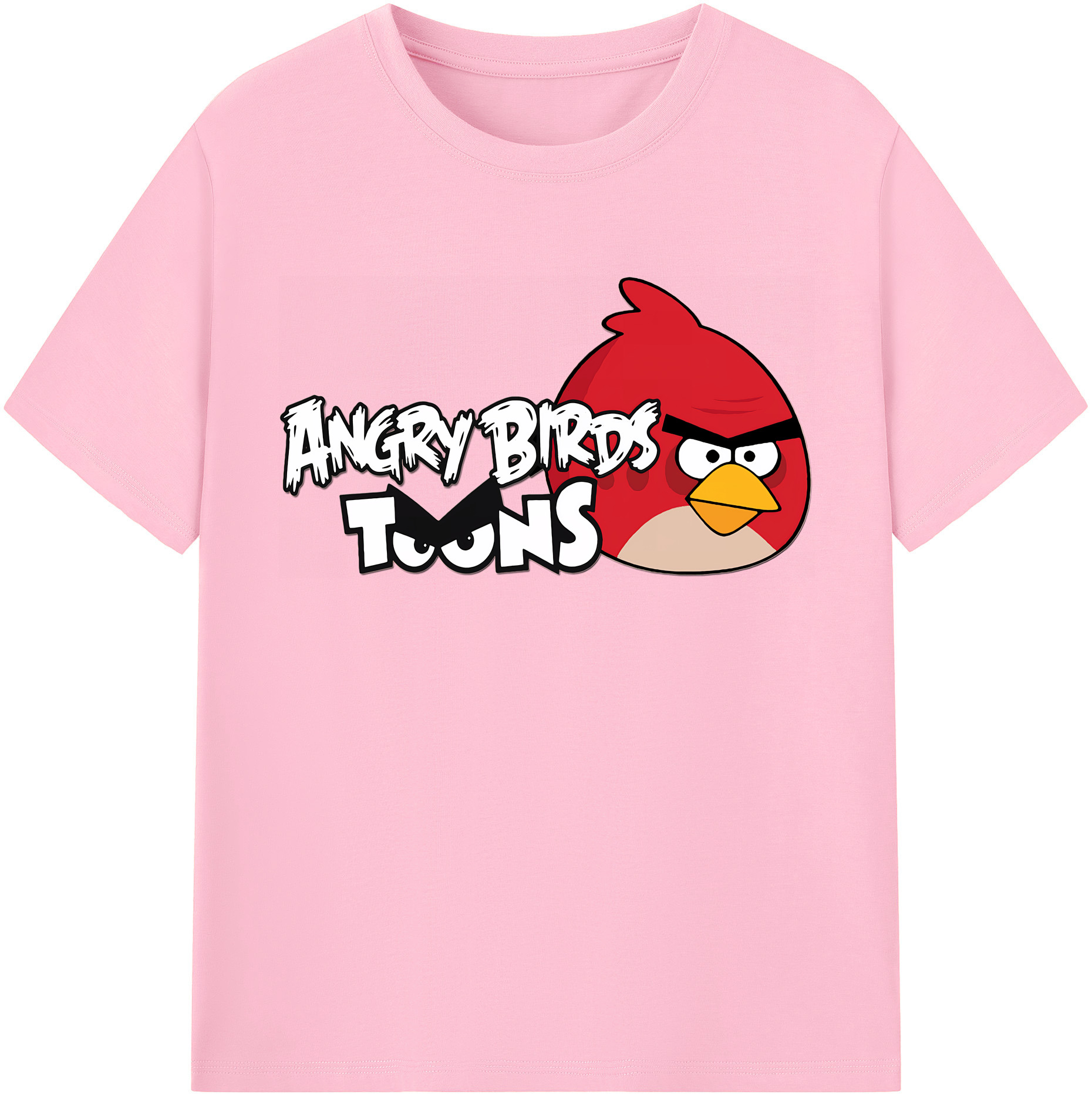 （画像用） Angry Birds アングリーバード 綿100％半袖Tシャツ（フロントプリント）