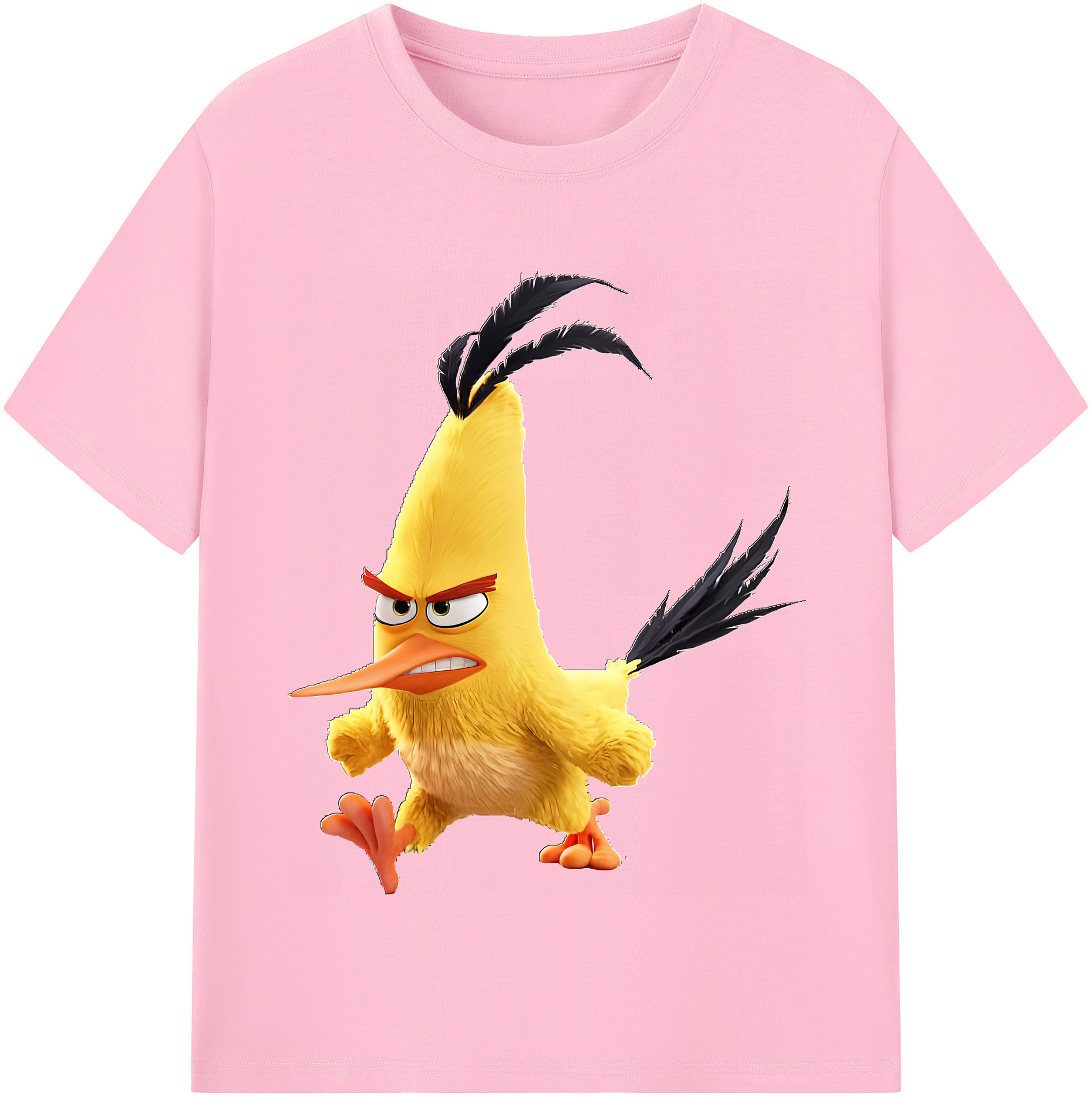 （画像用） Angry Birds アングリーバード 綿100％半袖Tシャツ（フロントプリント）