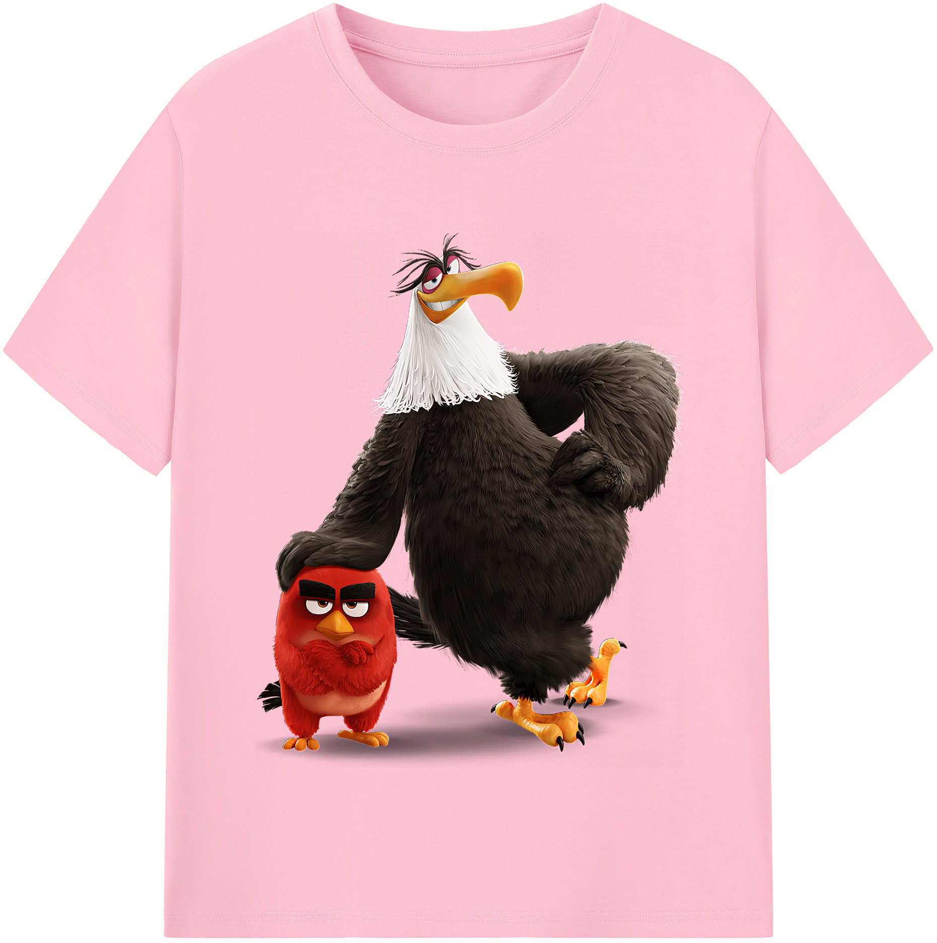 （画像用） Angry Birds アングリーバード 綿100％半袖Tシャツ（フロントプリント）