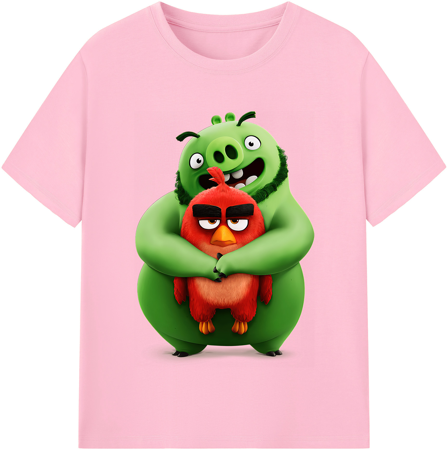 （画像用） Angry Birds アングリーバード 綿100％半袖Tシャツ（フロントプリント）