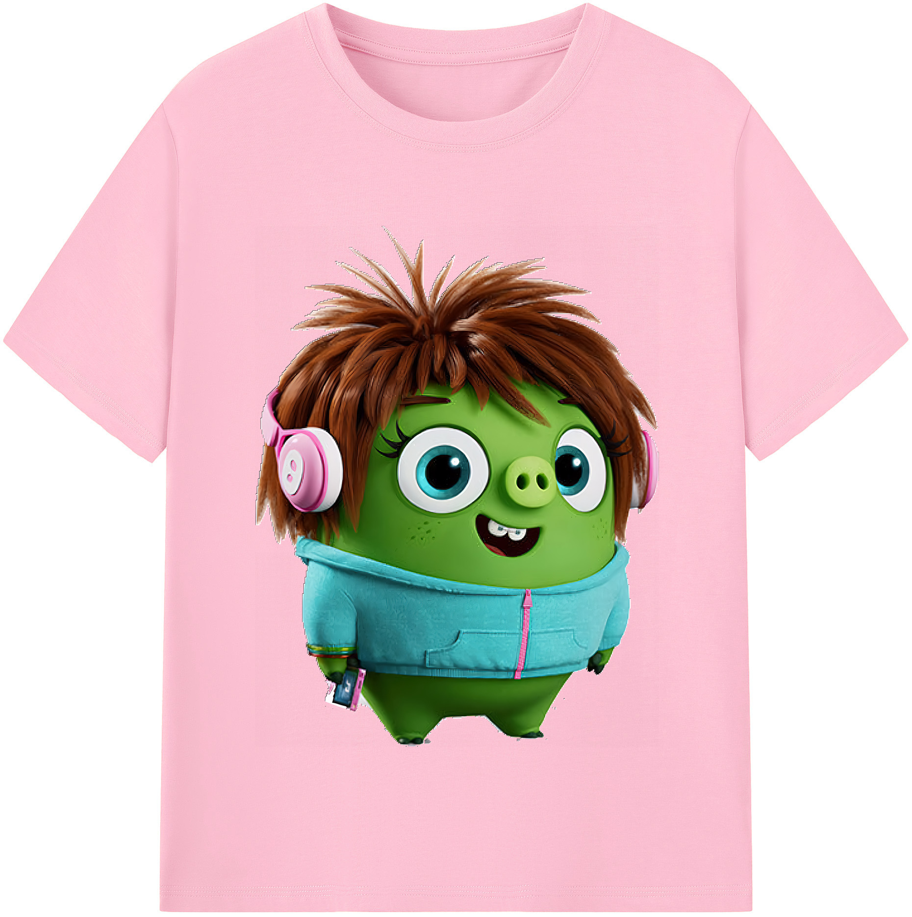 （画像用） Angry Birds アングリーバード 綿100％半袖Tシャツ（フロントプリント）