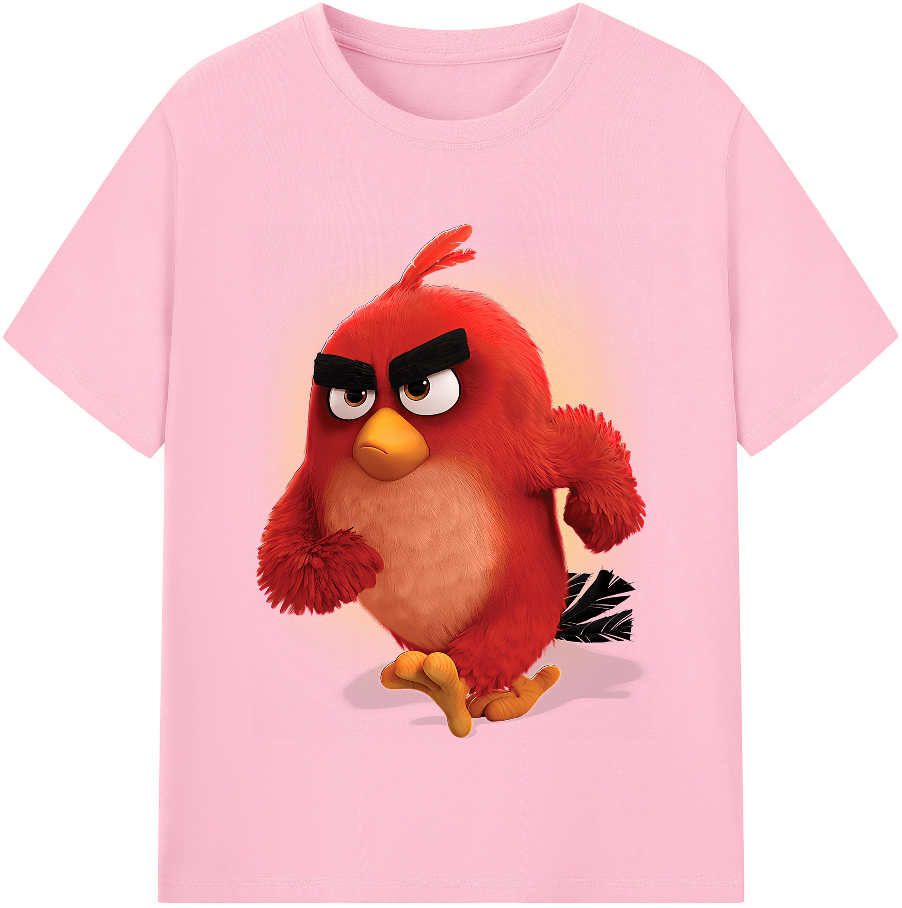 （画像用） Angry Birds アングリーバード 綿100％半袖Tシャツ（フロントプリント）