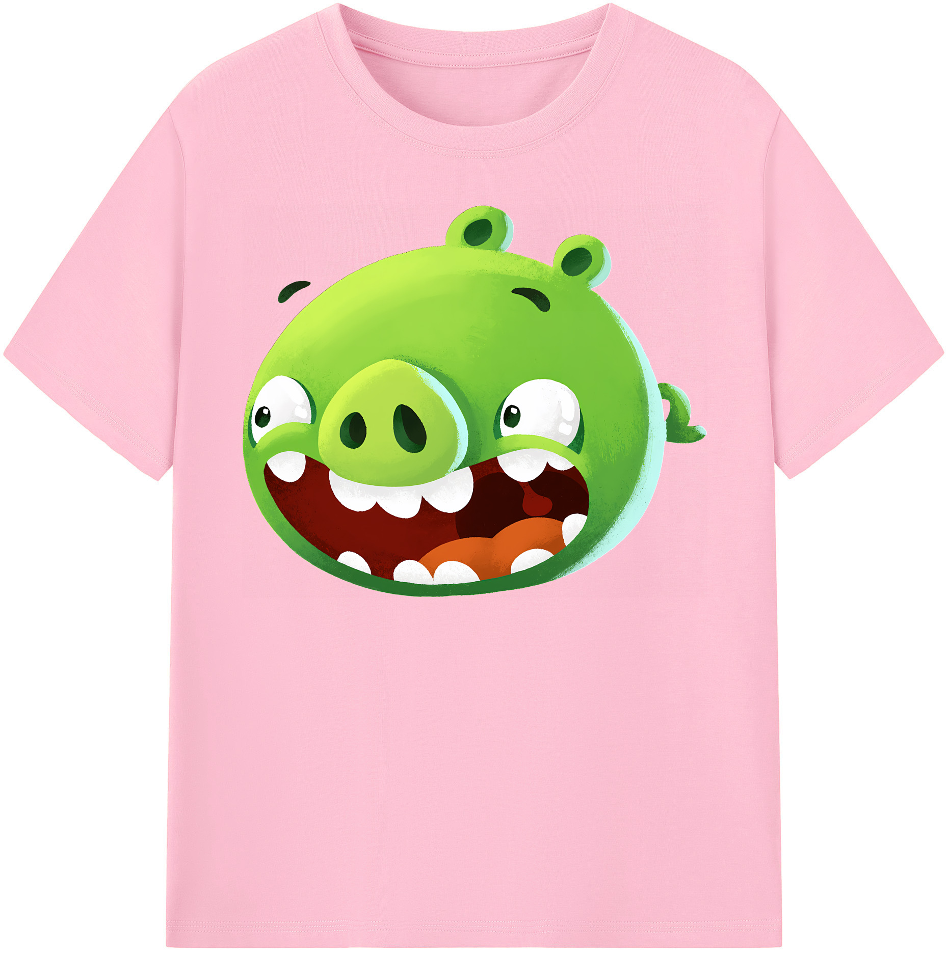（画像用） Angry Birds アングリーバード 綿100％半袖Tシャツ（フロントプリント）