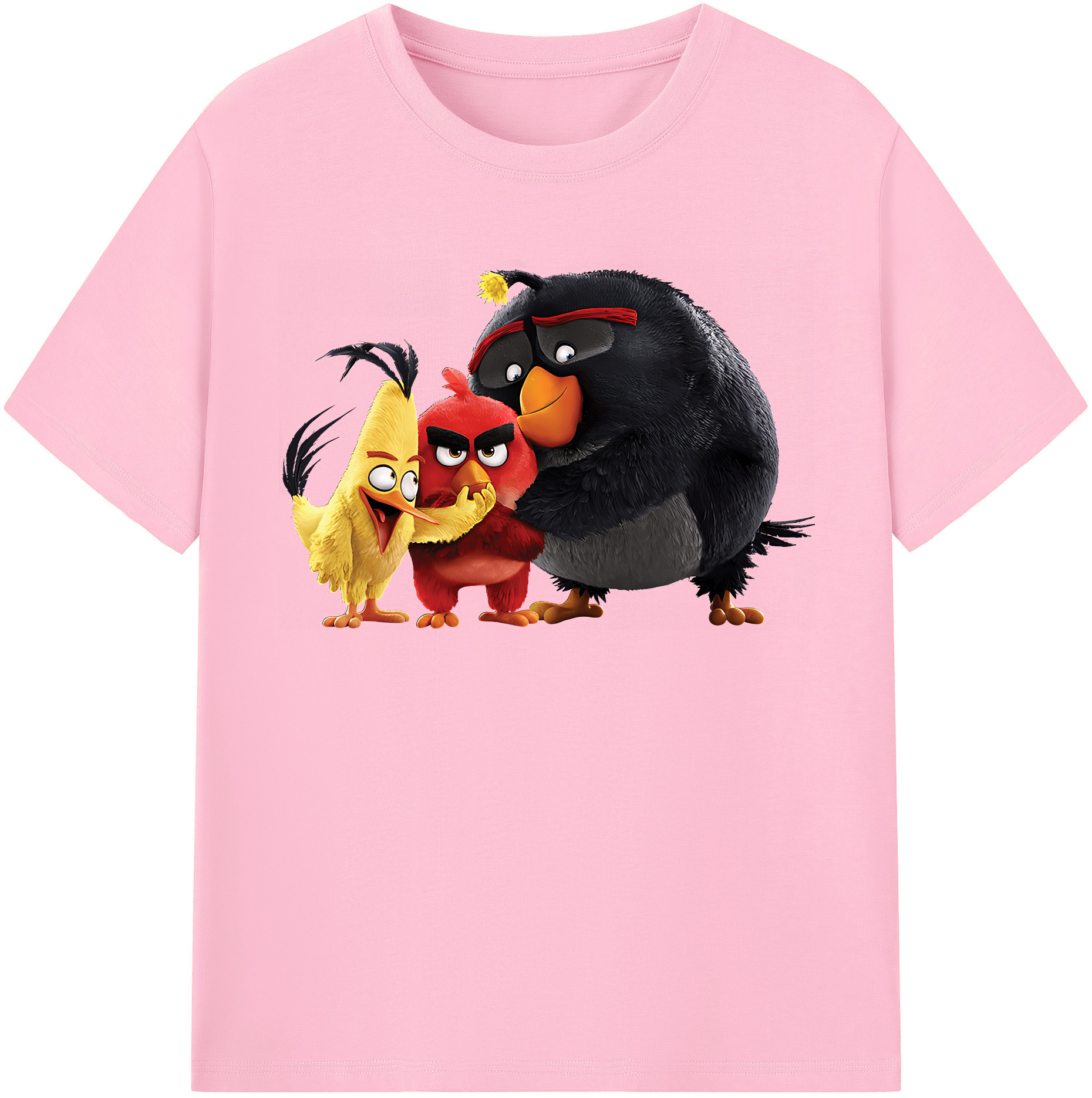 （画像用） Angry Birds アングリーバード 綿100％半袖Tシャツ（フロントプリント）
