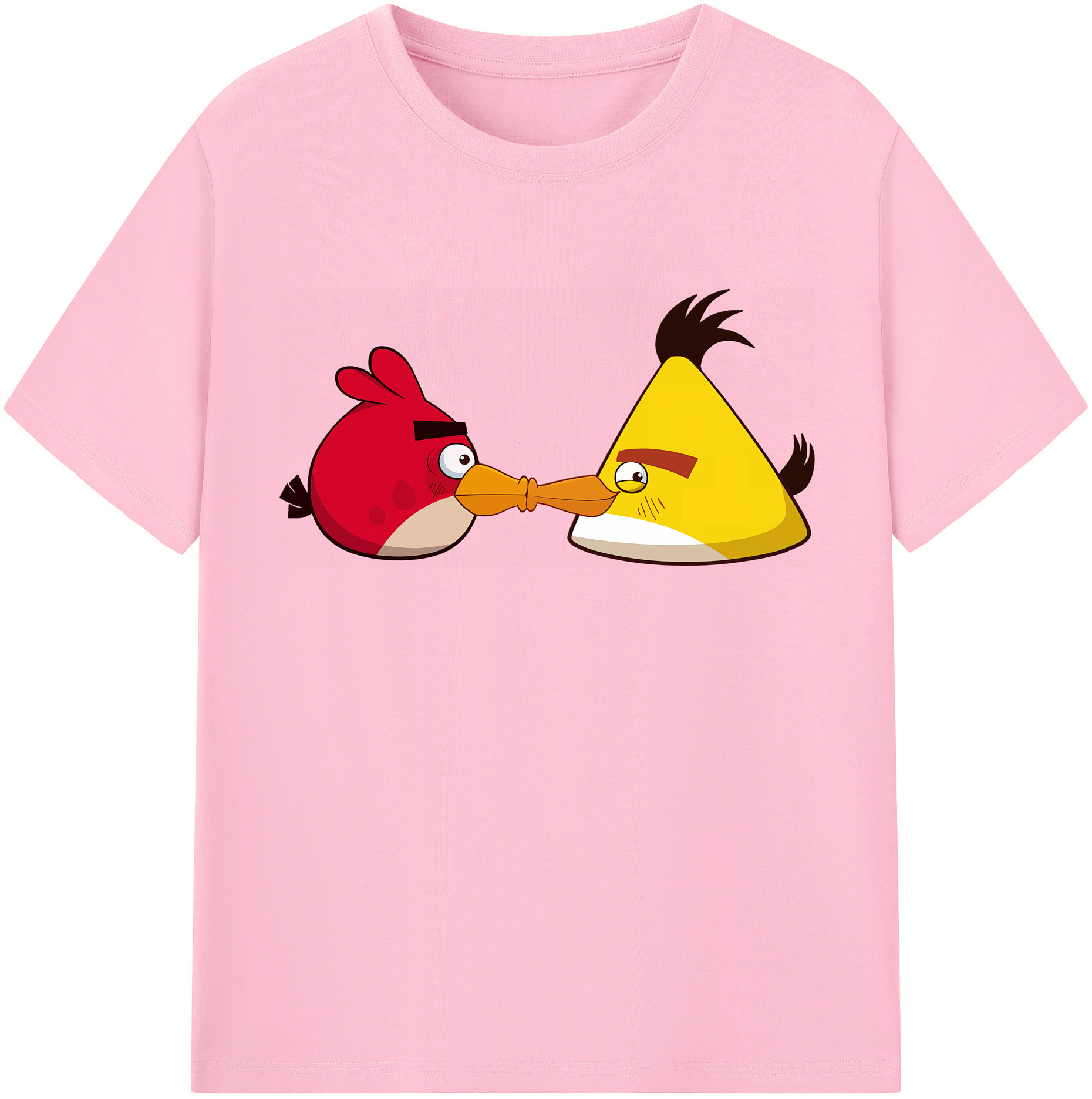 （画像用） Angry Birds アングリーバード 綿100％半袖Tシャツ（フロントプリント）