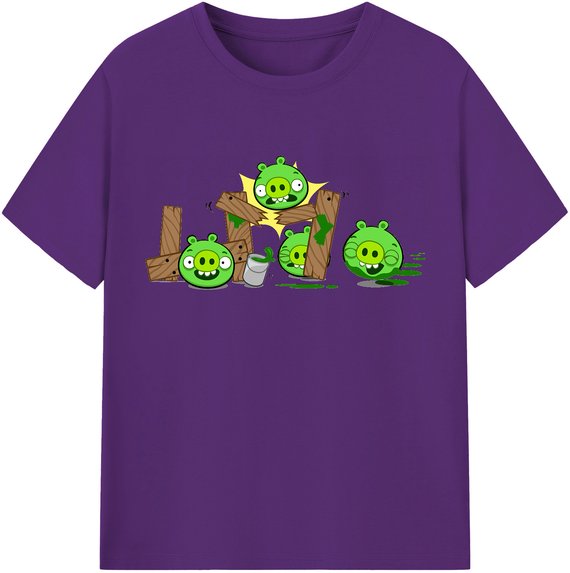 （画像用） Angry Birds アングリーバード 綿100％半袖Tシャツ（フロントプリント）