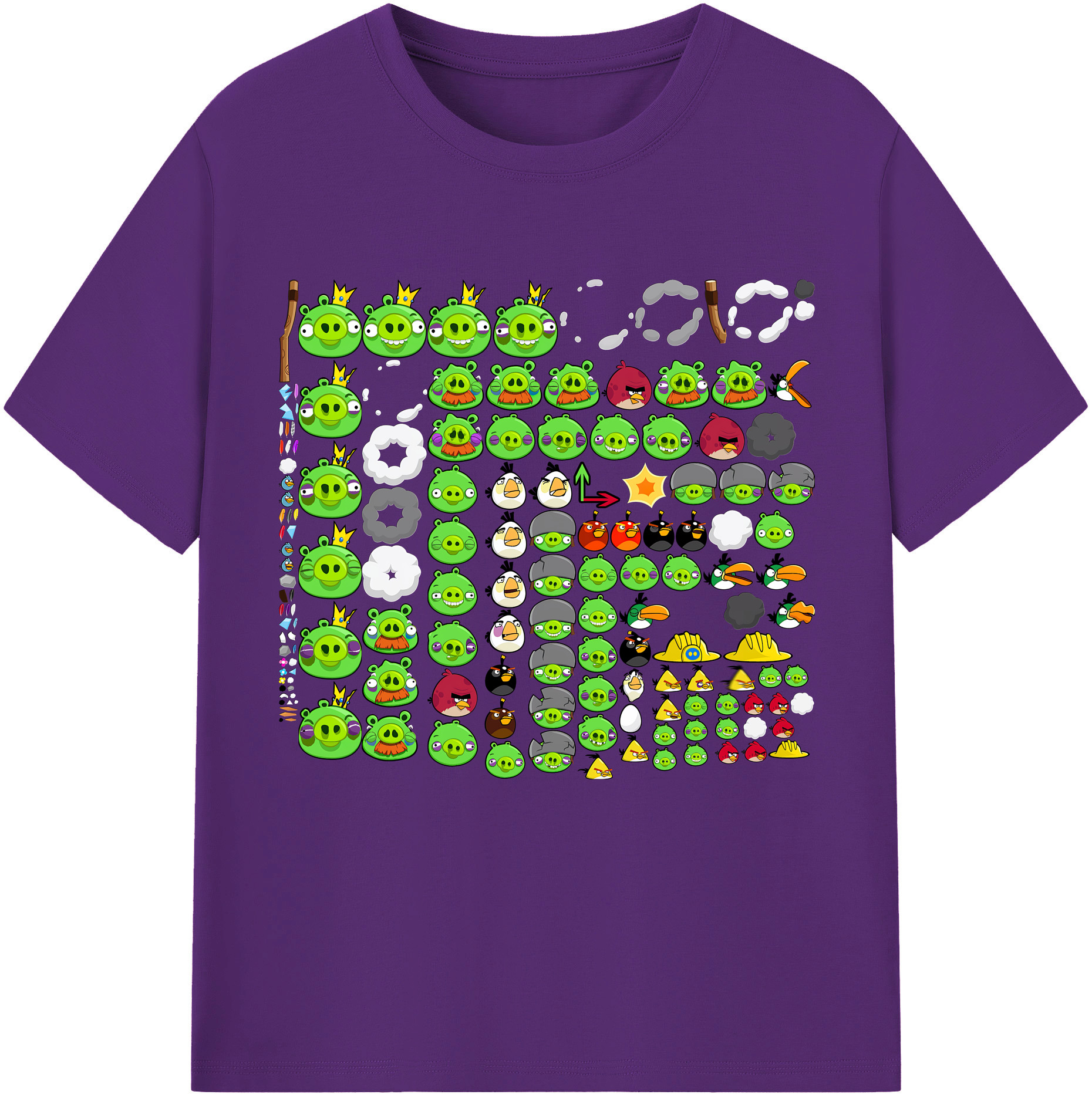 （画像用） Angry Birds アングリーバード 綿100％半袖Tシャツ（フロントプリント）