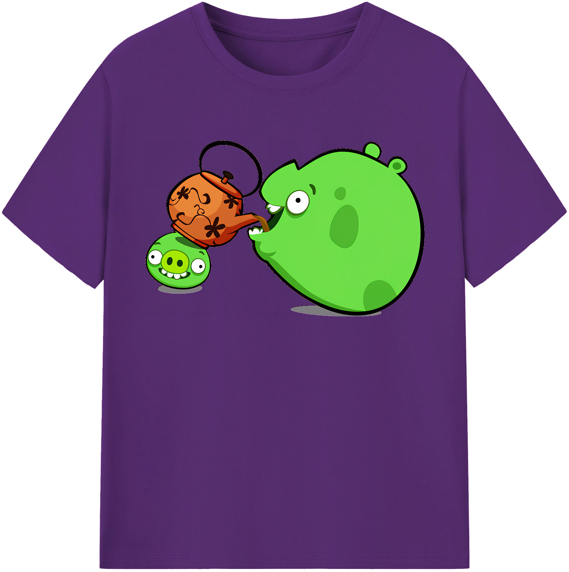 （画像用） Angry Birds アングリーバード 綿100％半袖Tシャツ（フロントプリント）
