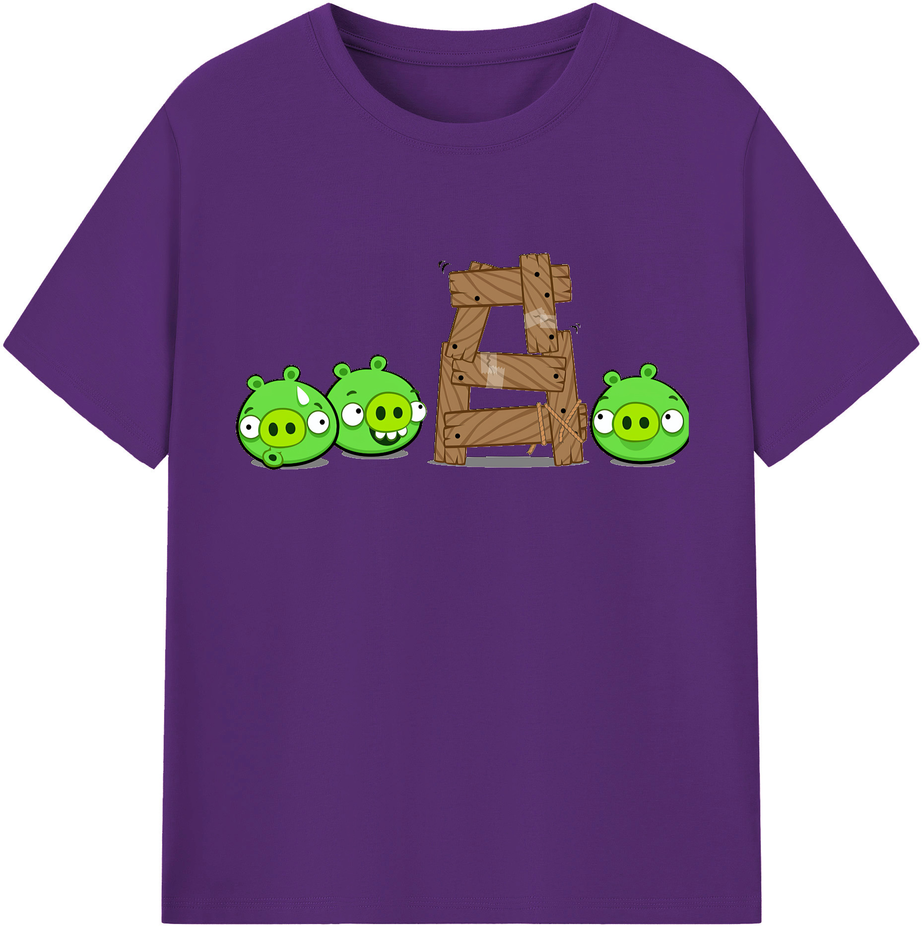 （画像用） Angry Birds アングリーバード 綿100％半袖Tシャツ（フロントプリント）