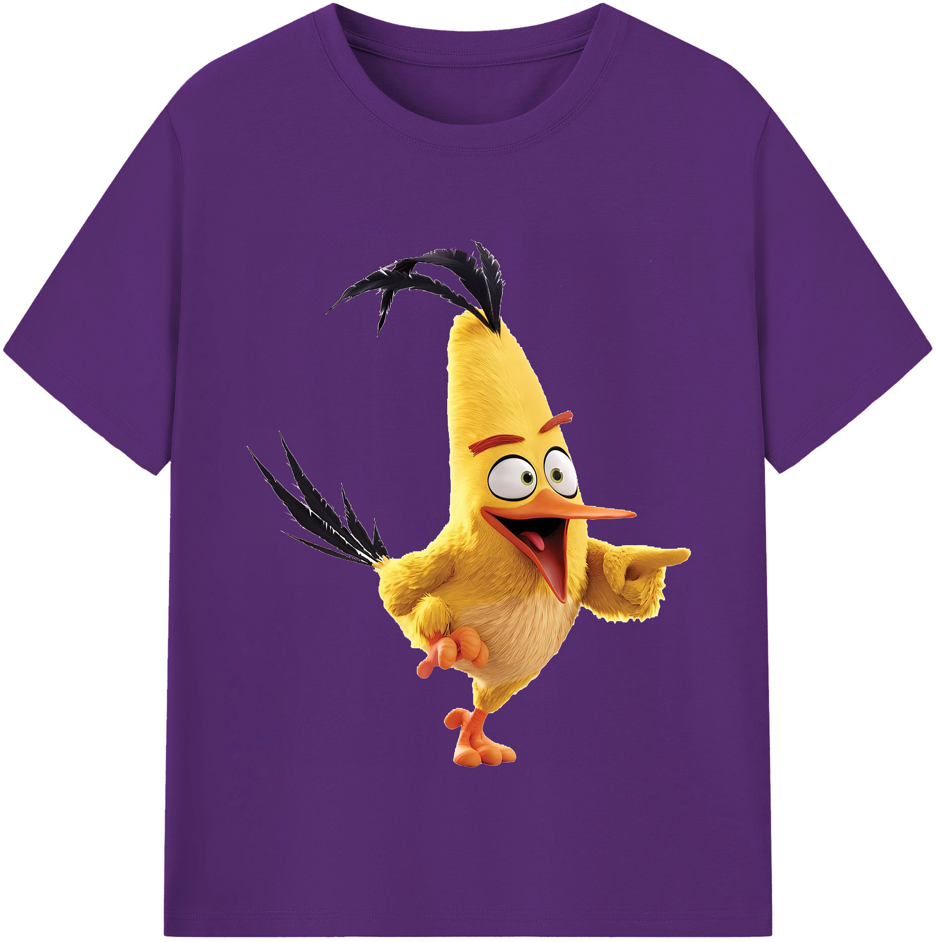 （画像用） Angry Birds アングリーバード 綿100％半袖Tシャツ（フロントプリント）