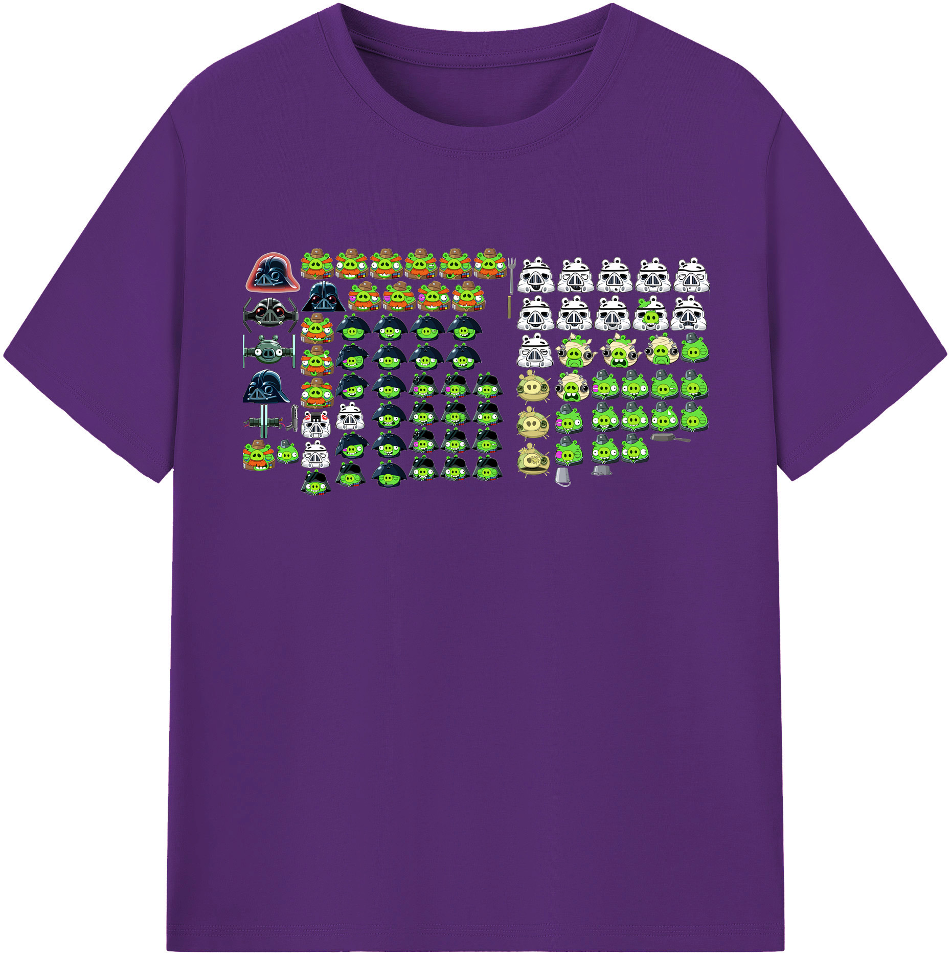 （画像用） Angry Birds アングリーバード 綿100％半袖Tシャツ（フロントプリント）