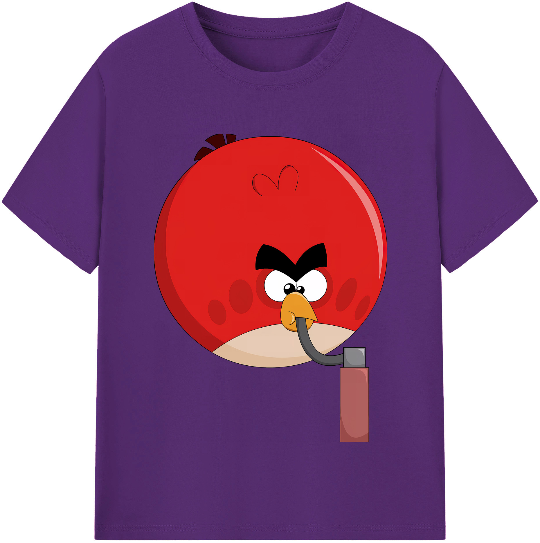 （画像用） Angry Birds アングリーバード 綿100％半袖Tシャツ（フロントプリント）
