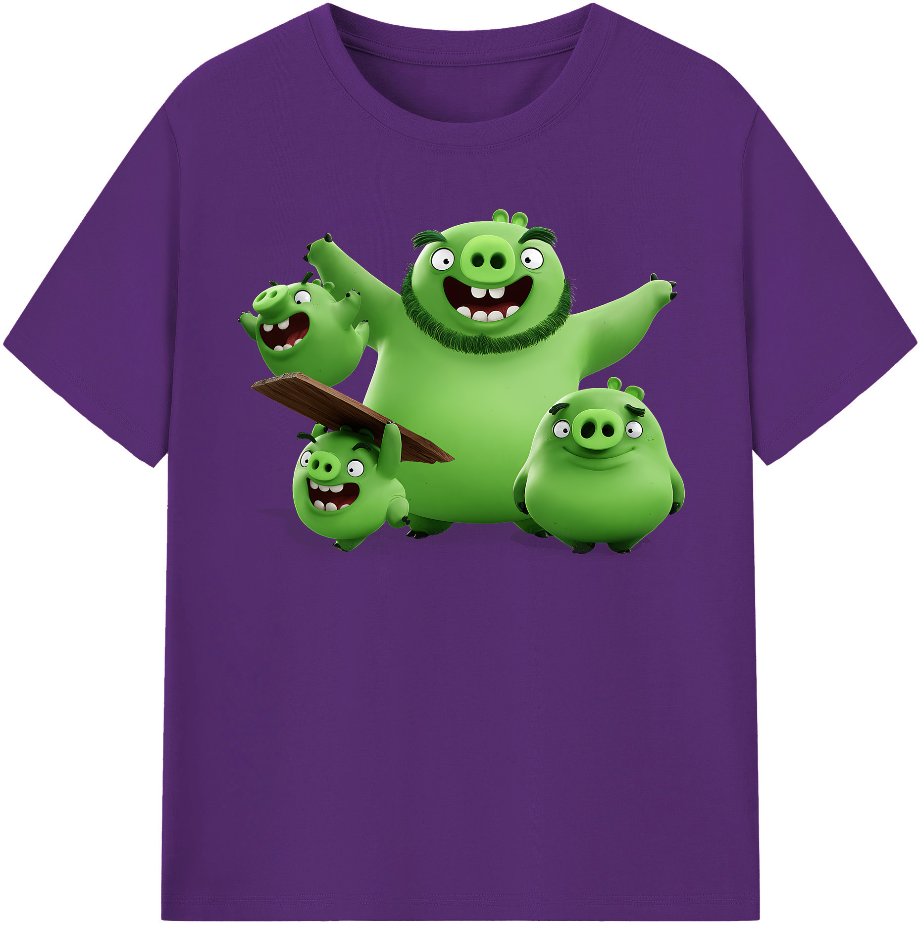 （画像用） Angry Birds アングリーバード 綿100％半袖Tシャツ（フロントプリント）