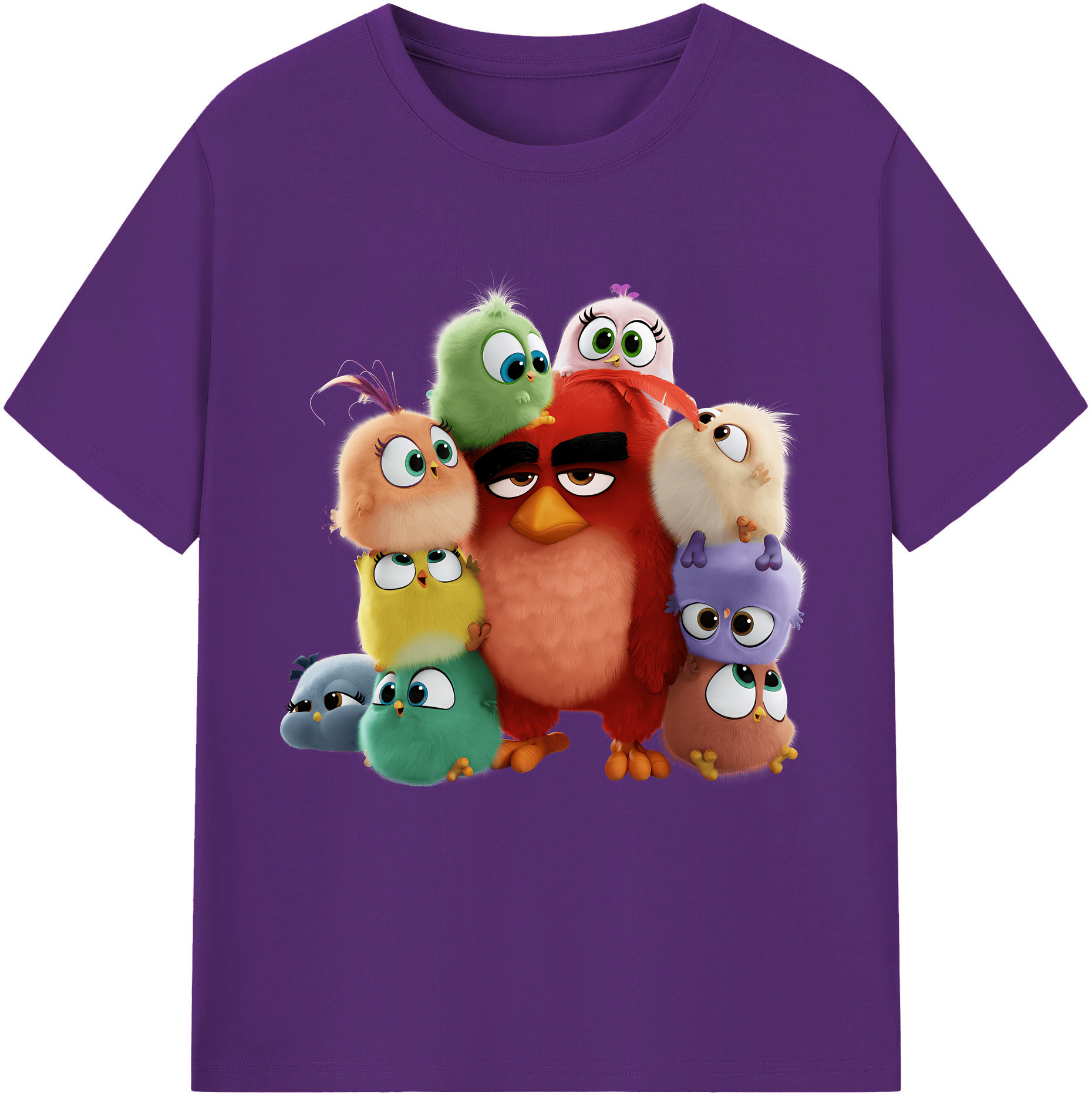 （画像用） Angry Birds アングリーバード 綿100％半袖Tシャツ（フロントプリント）
