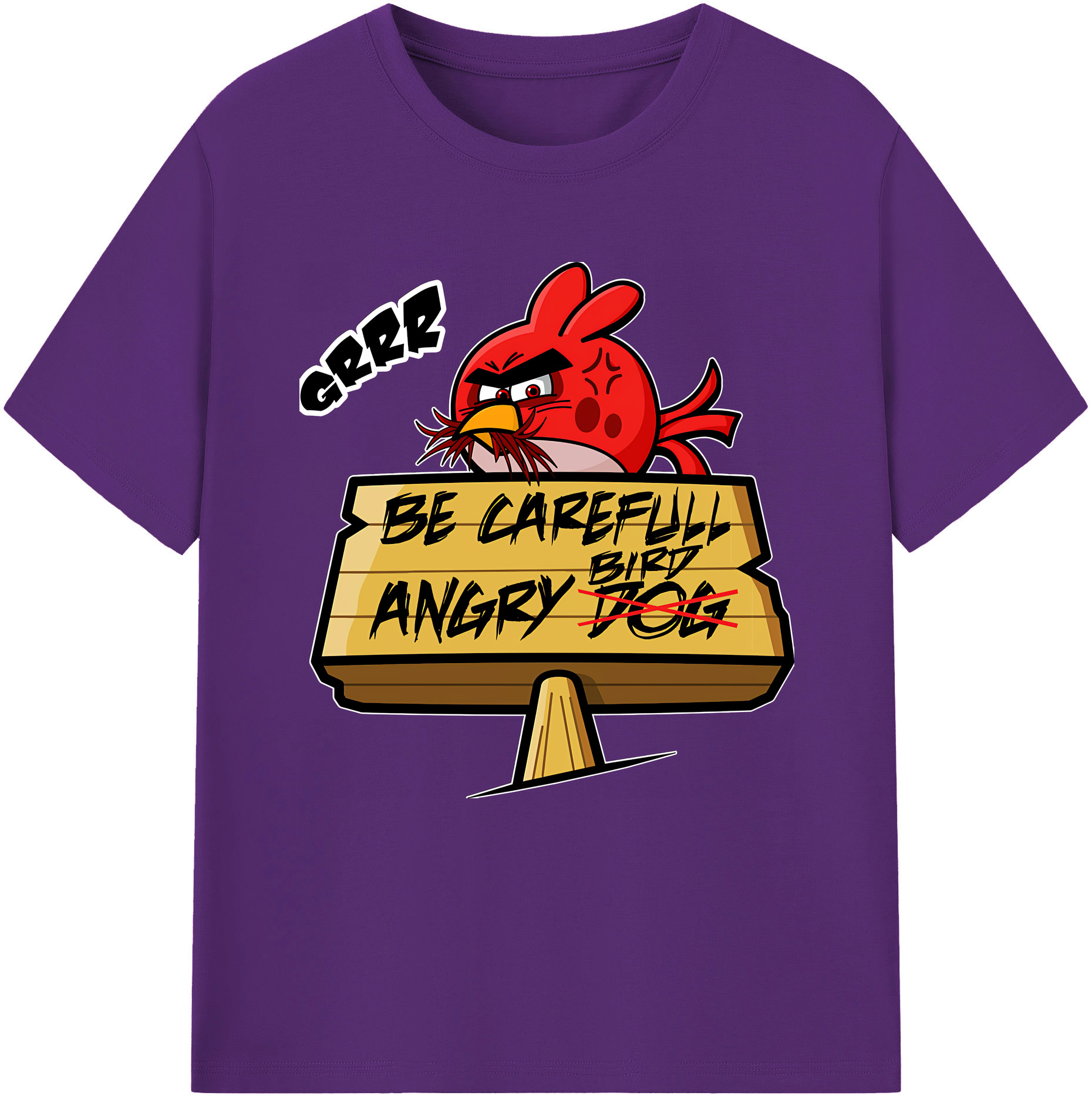 （画像用） Angry Birds アングリーバード 綿100％半袖Tシャツ（フロントプリント）