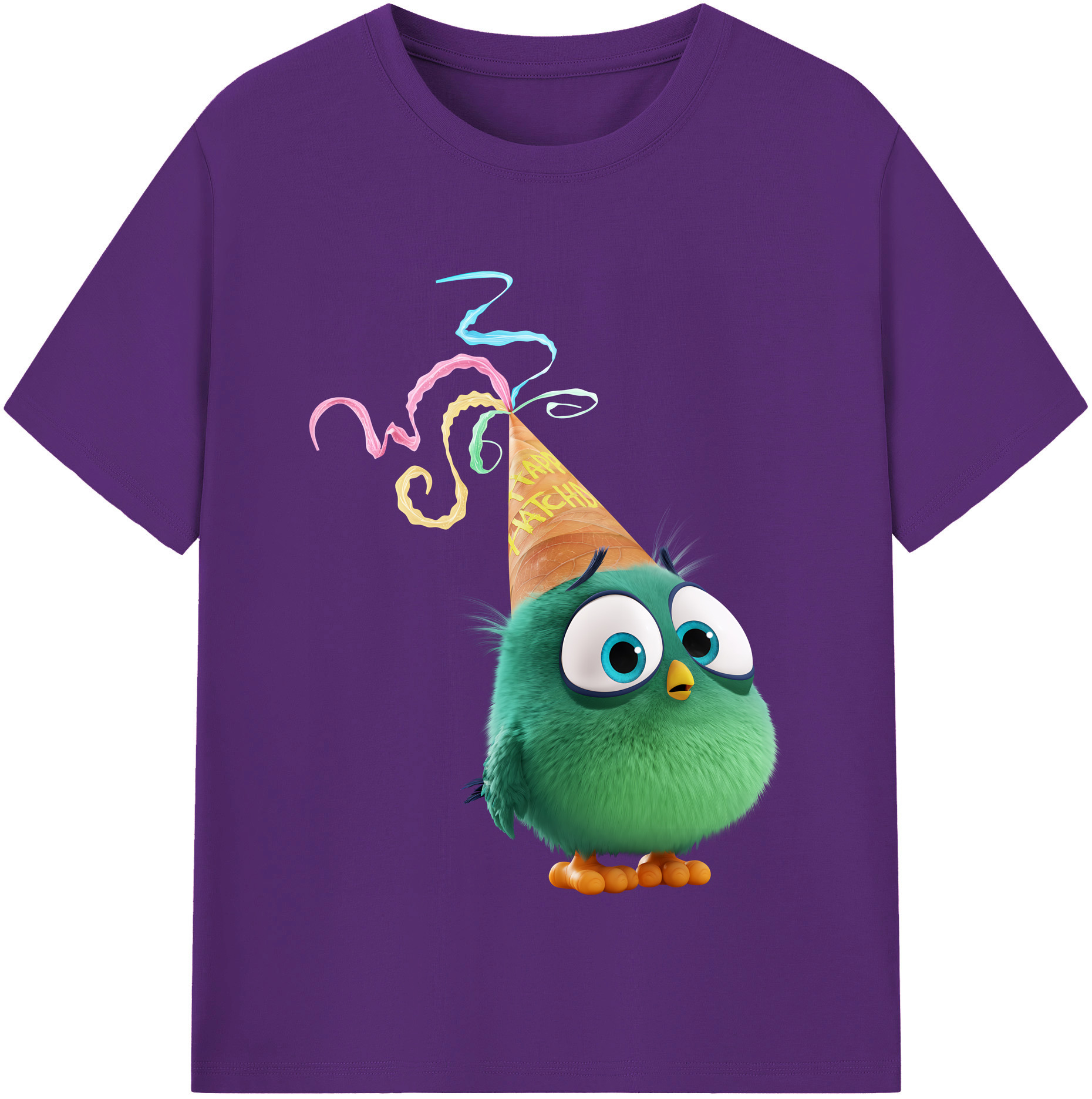 （画像用） Angry Birds アングリーバード 綿100％半袖Tシャツ（フロントプリント）