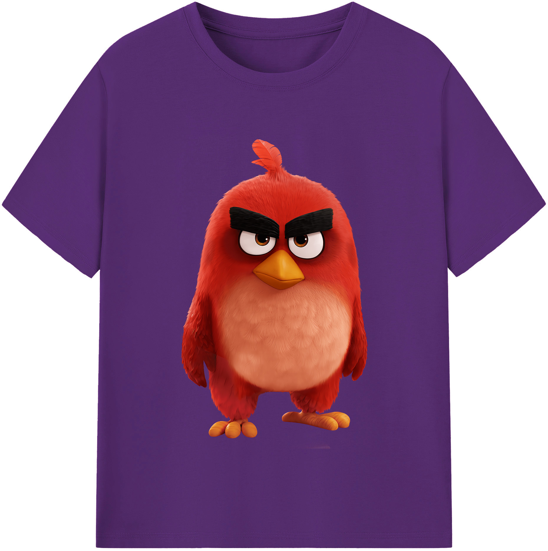 （画像用） Angry Birds アングリーバード 綿100％半袖Tシャツ（フロントプリント）