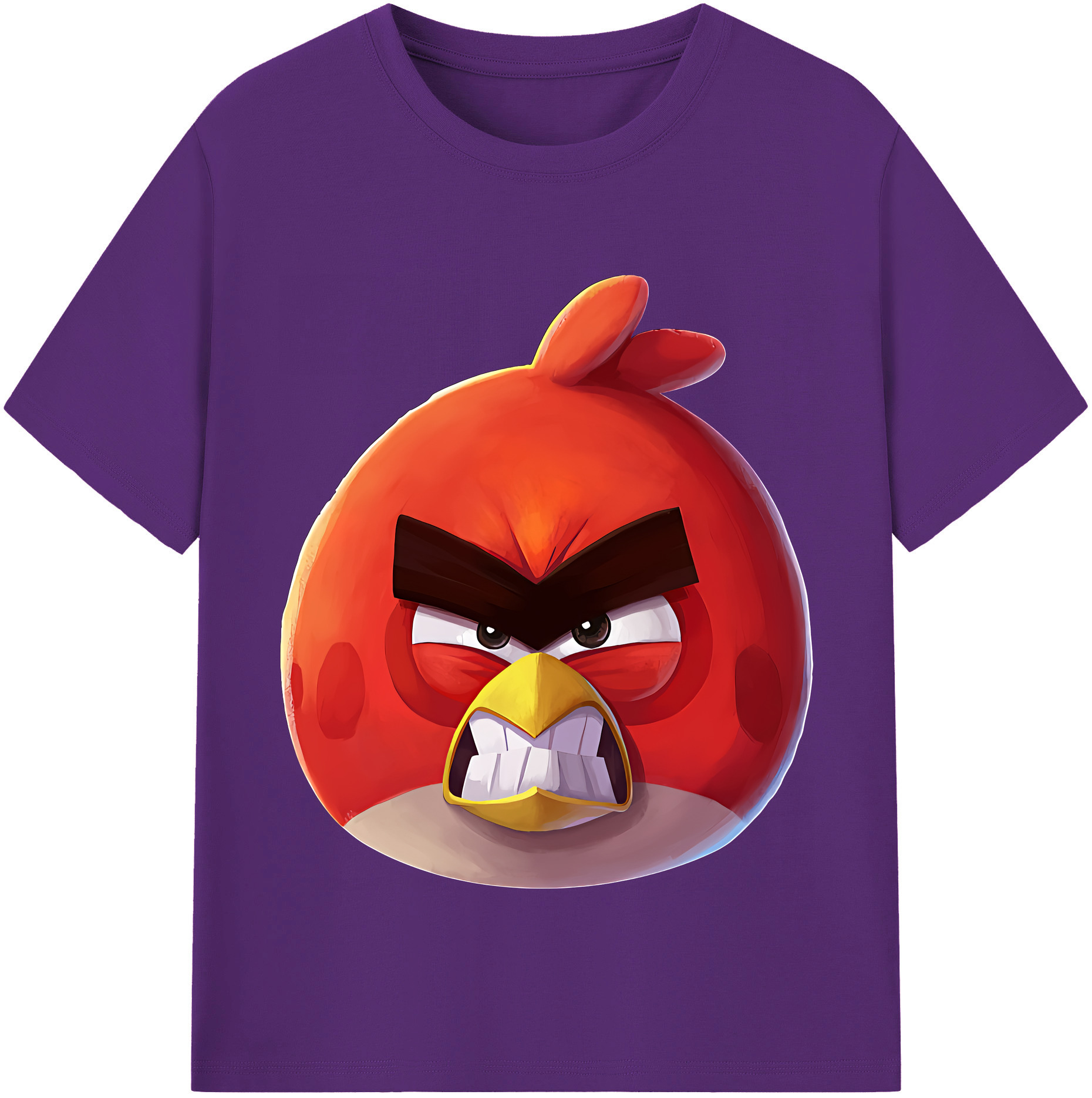 （画像用） Angry Birds アングリーバード 綿100％半袖Tシャツ（フロントプリント）